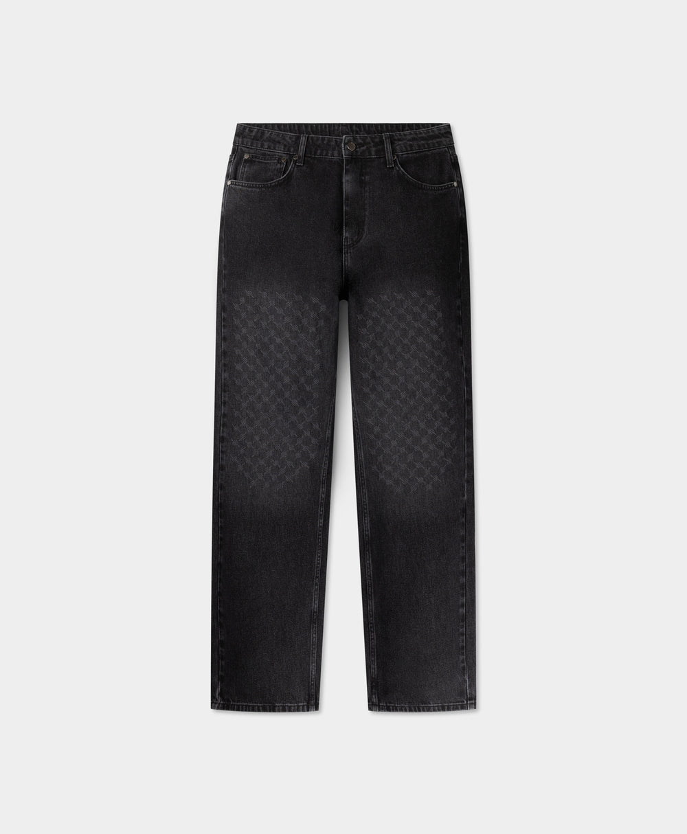 DP - Black Amba Monogram Jeans V2 - Packshot - front