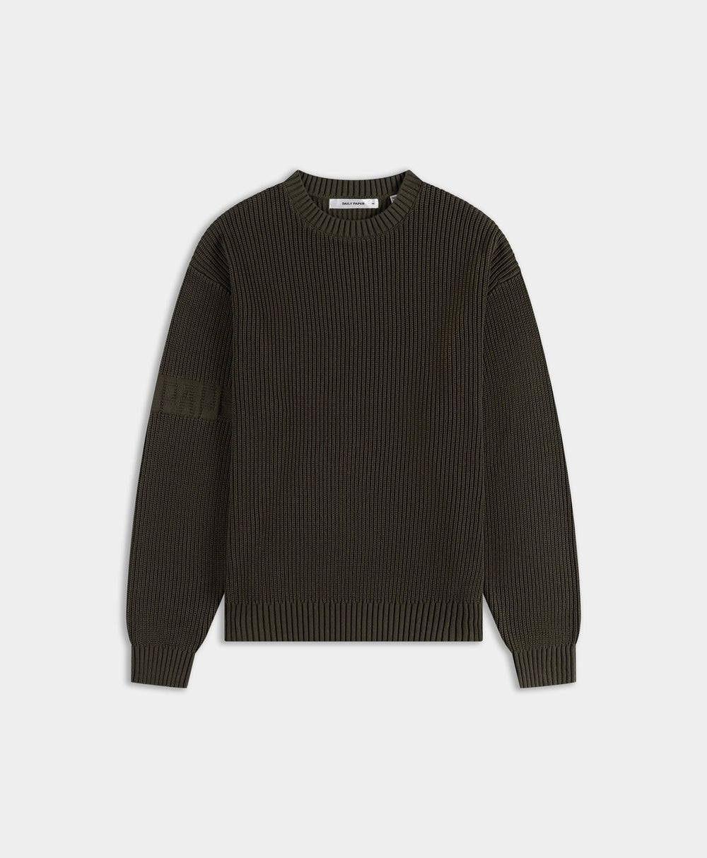 DP - Rosin Green Band Knit Sweater - Packshot - front