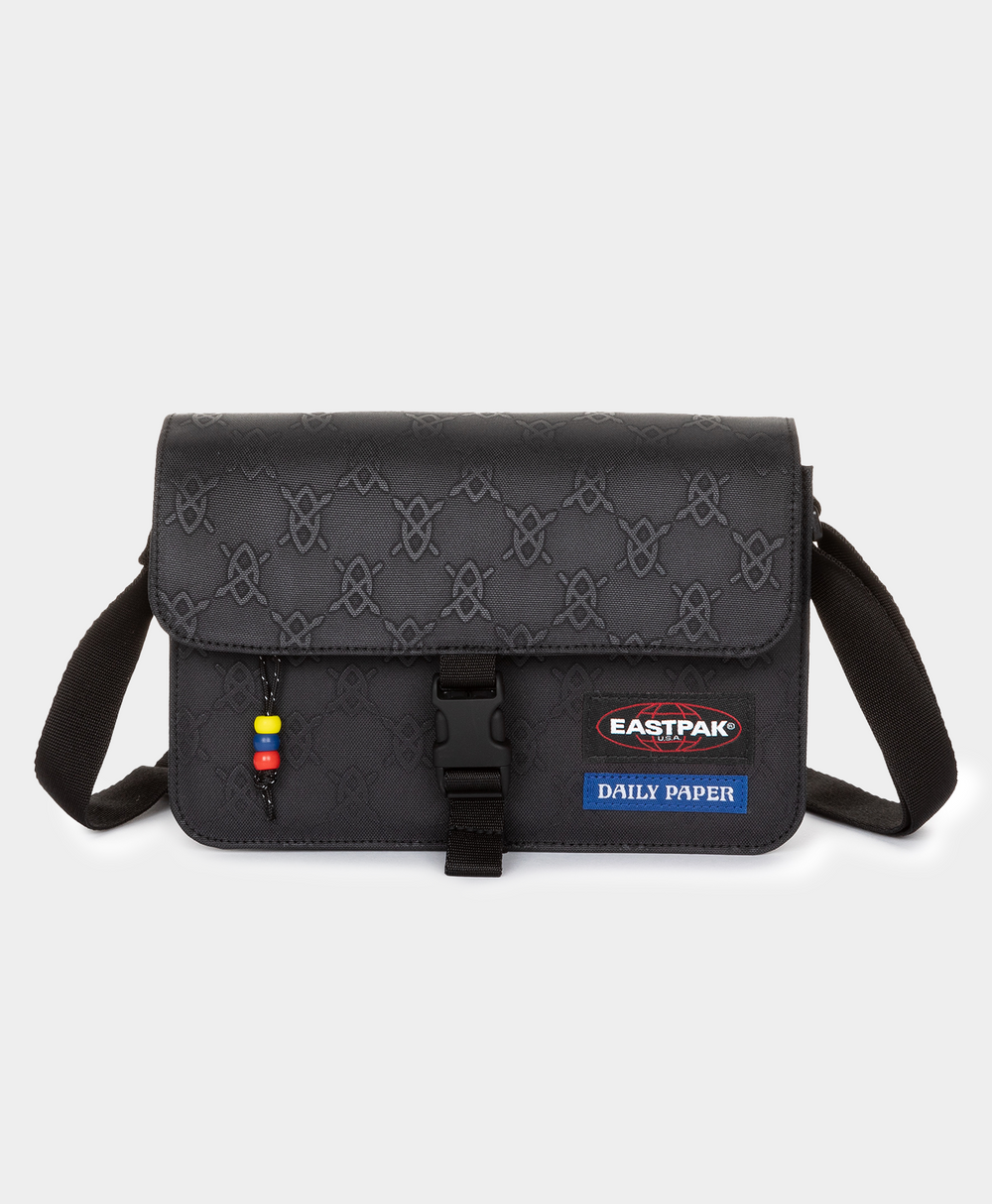 DP - Daily Paper x Eastpak Black Embossed Daily Mini Bag - Packshot - Front