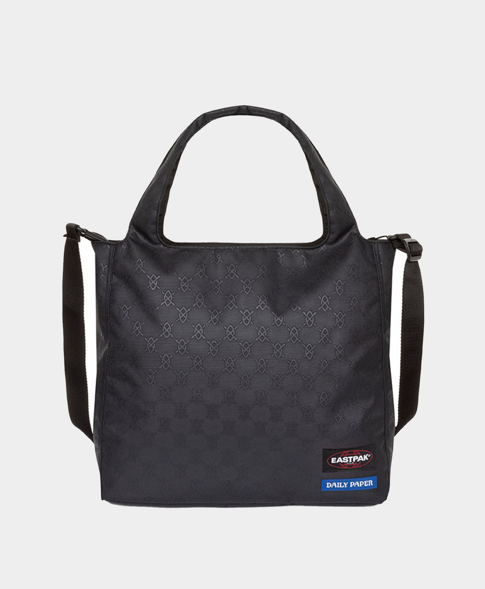 DP - Daily Paper x Eastpak Black Embossed Daily Tote - Packshot - Front