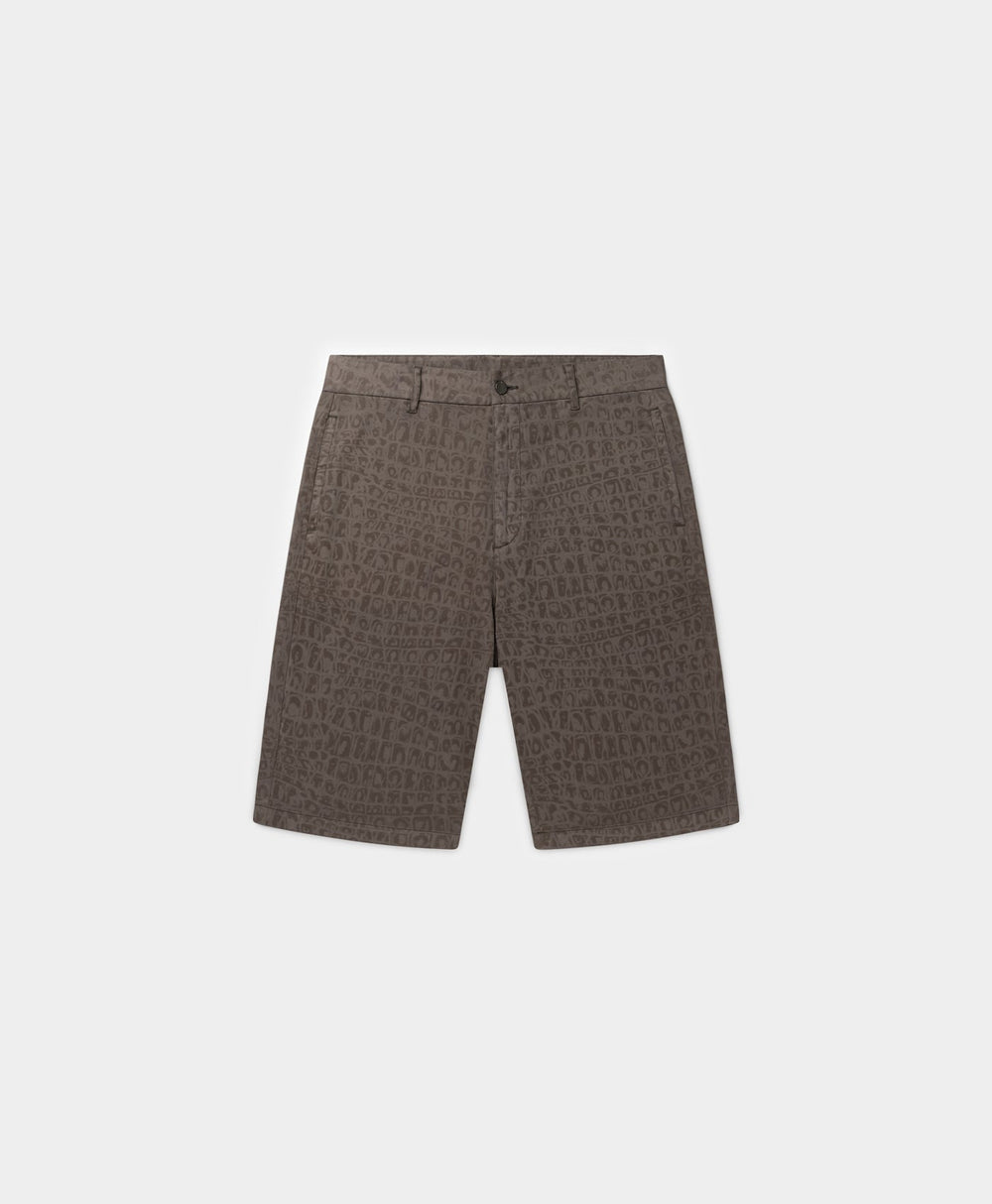 DP - Black Oyster Digital Croc Shorts - Packshot - Front