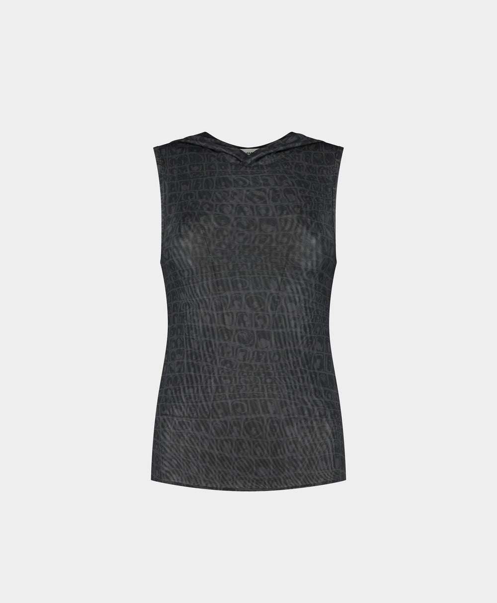 DP - Black Oyster Digital Croc Top - Packshot - Front