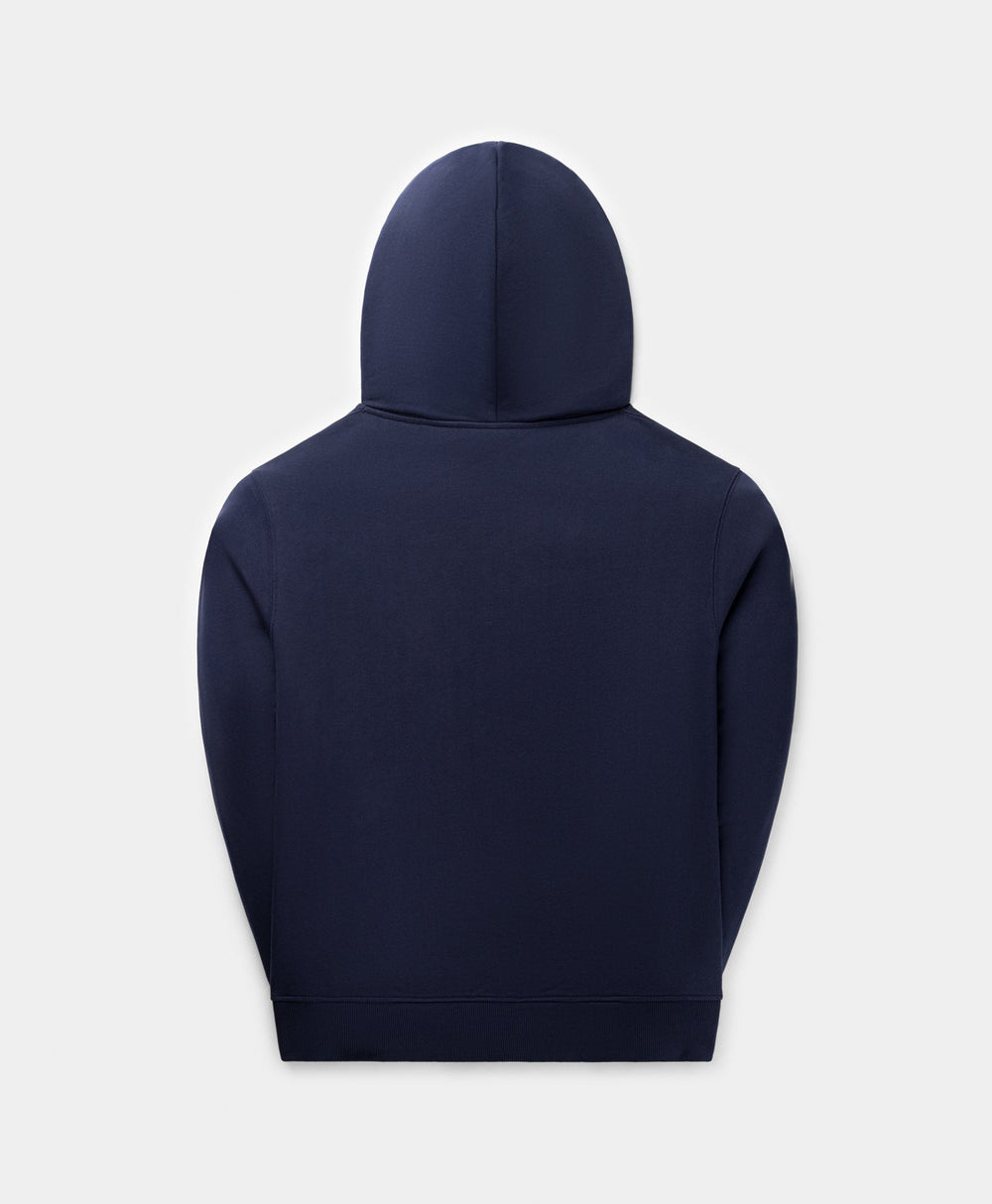 DP - Maritime Blue Dotted Logo Hoodie - Packshot - Rear