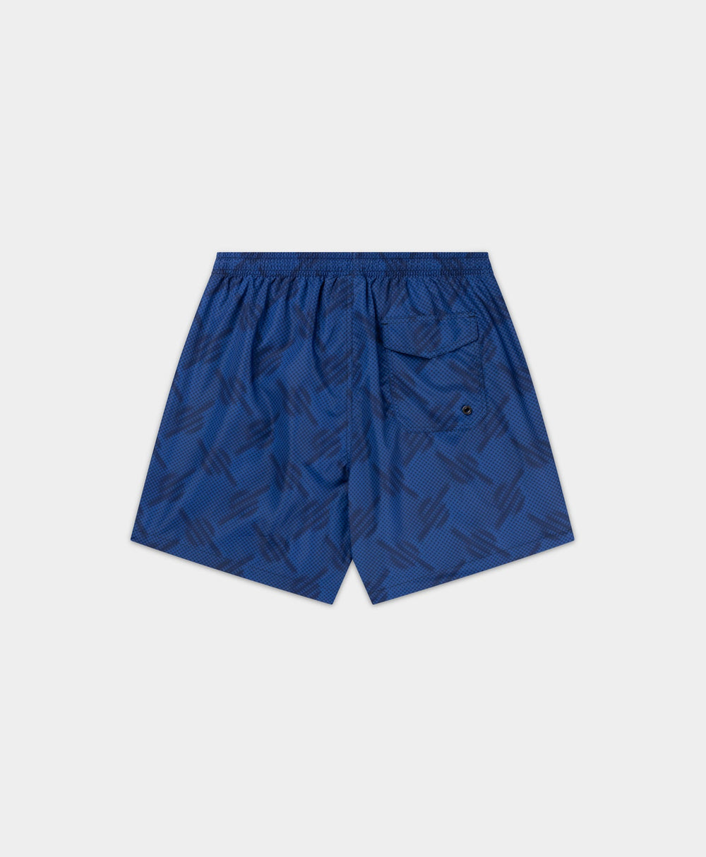 DP - True Blue Dotted Monogram Swimshorts - Packshot - rear