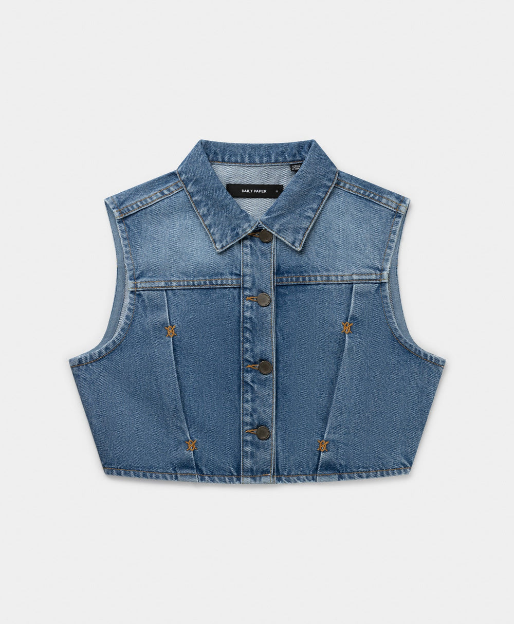 DP - Light Blue Asola Sleeveless Top - Packshot - Front