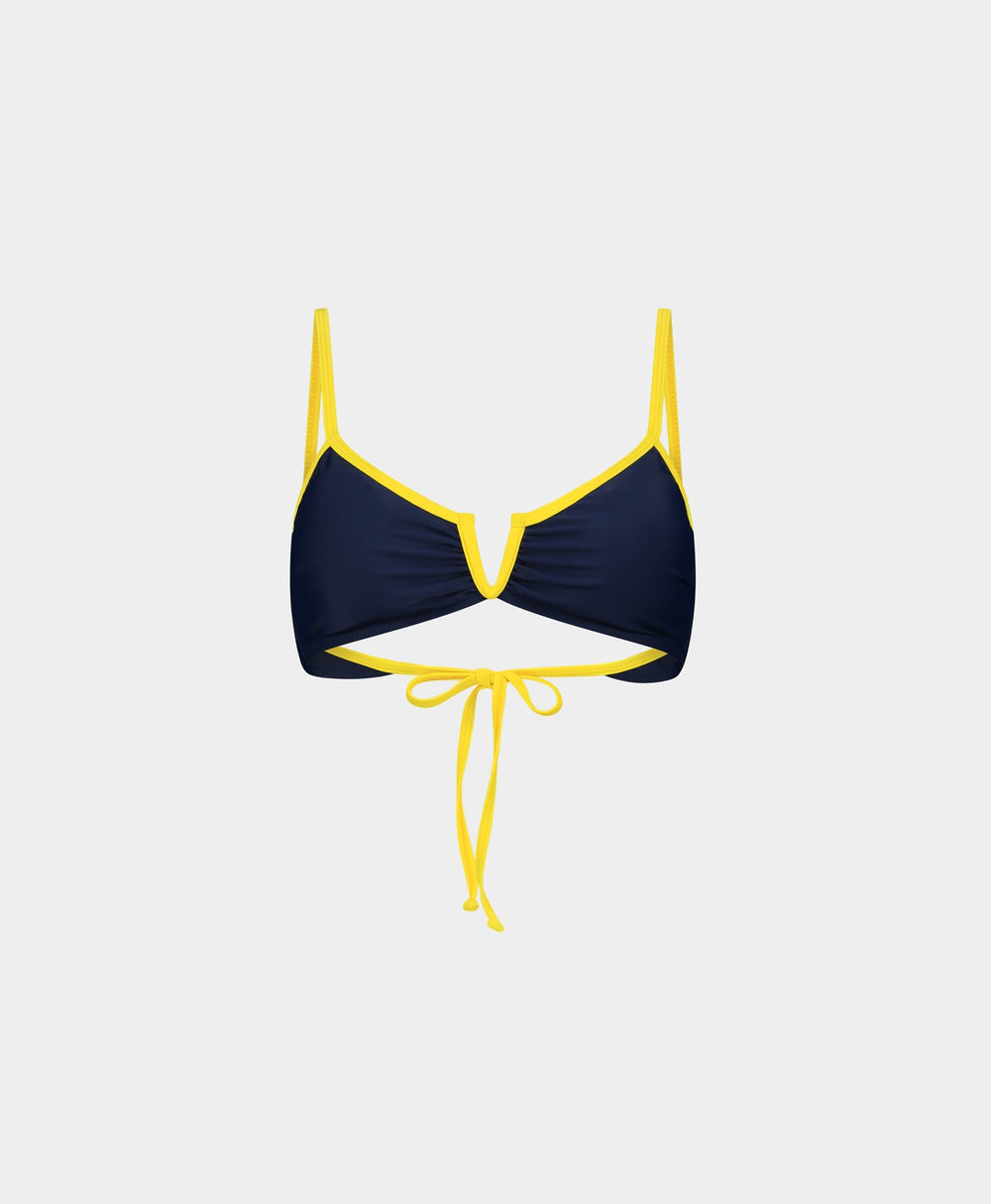DP - Blue Contrast Bikini Top - Packshot - Front