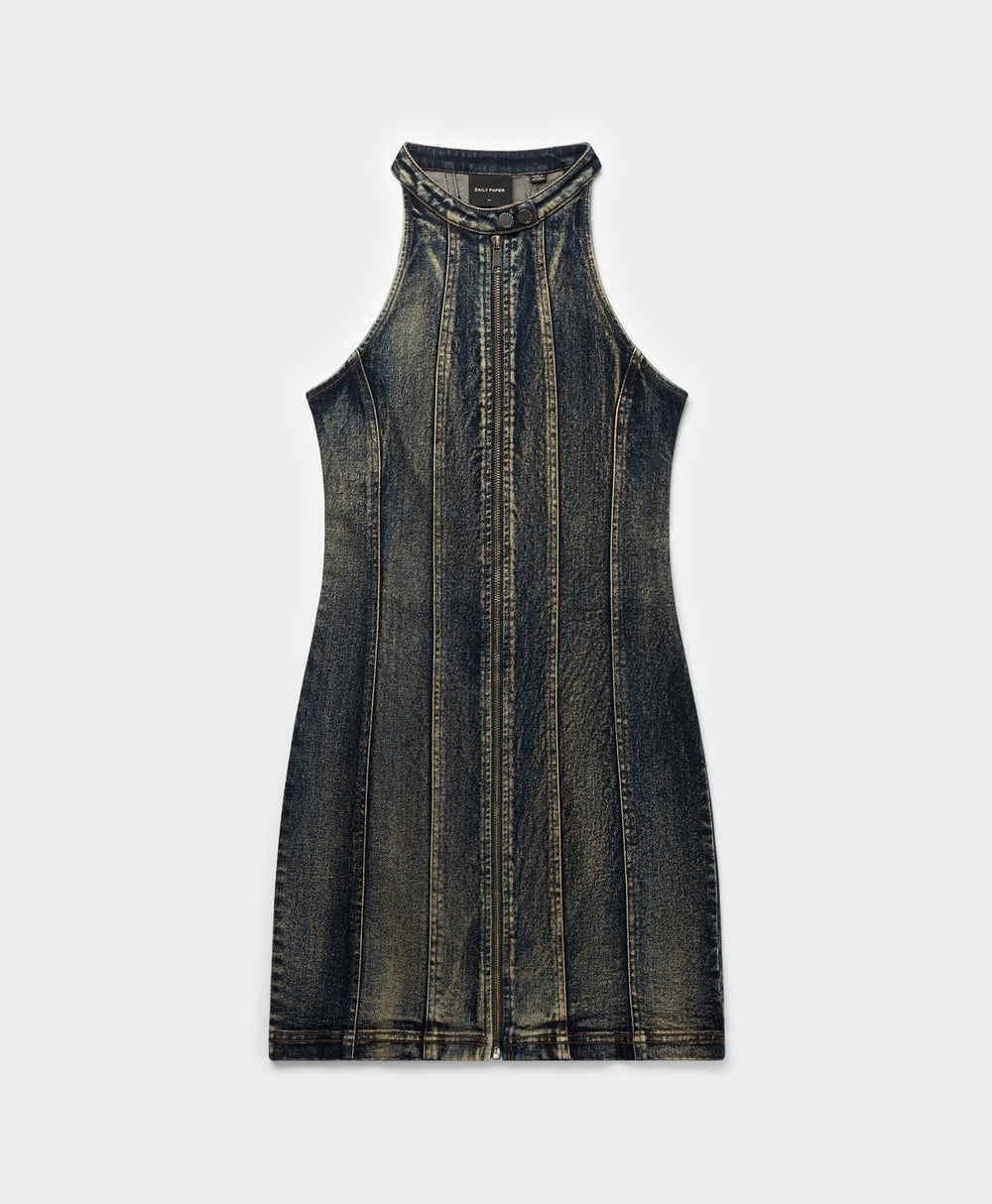 DP - Brown Wash Vintage Wash Dress - Packshot - Front