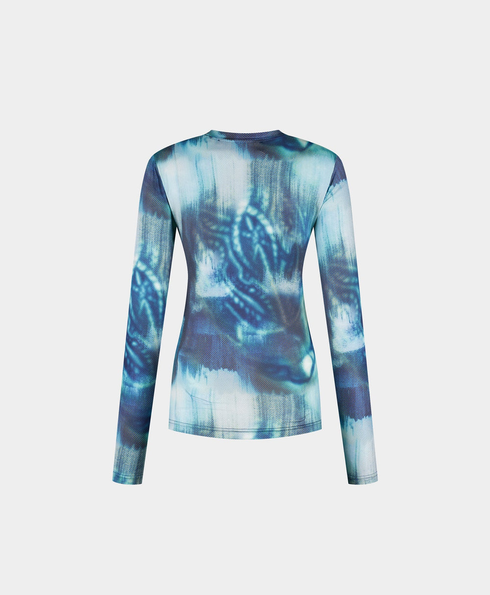 DP - Blue Fitted Braid Longsleeve - Packshot - Rear