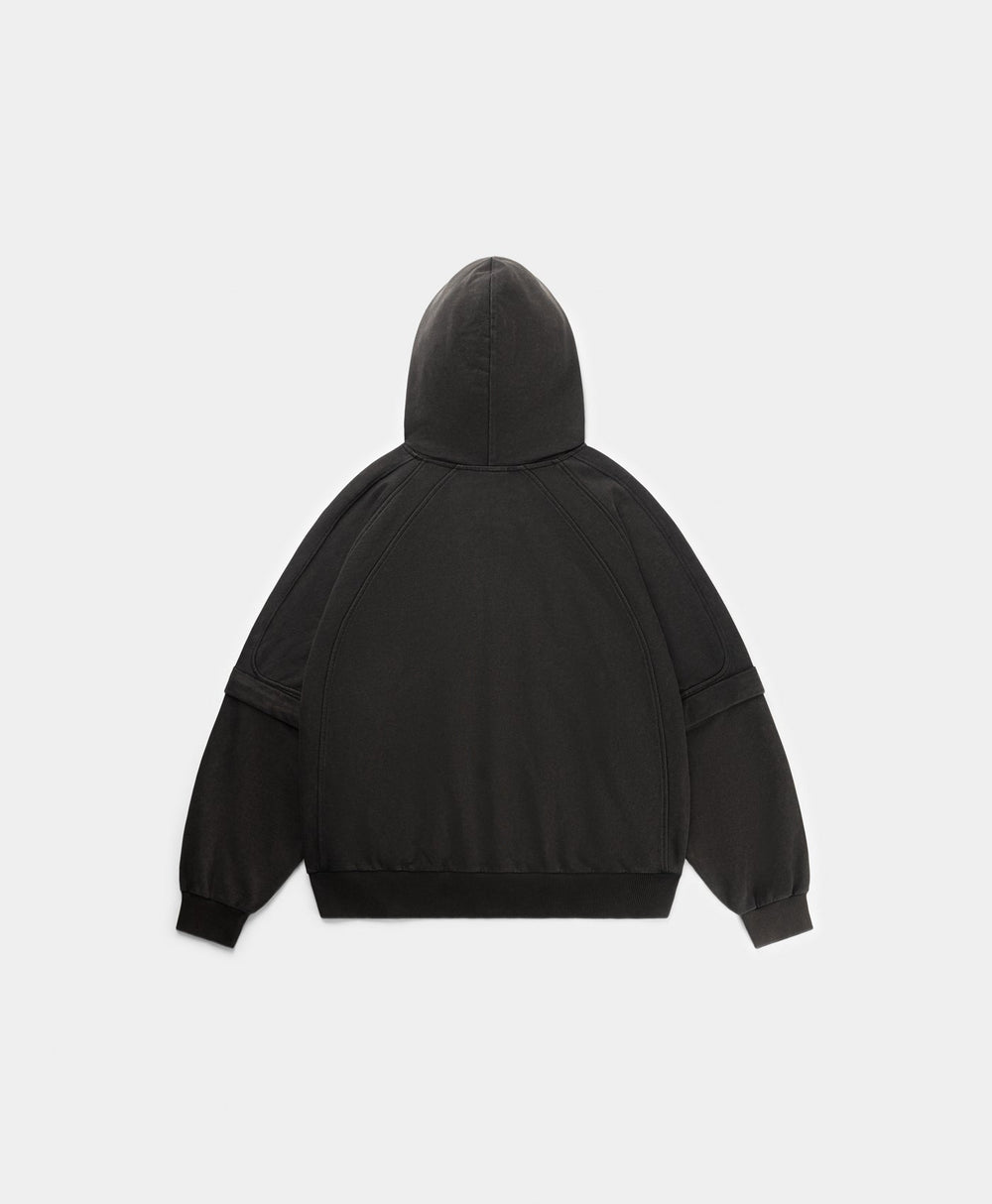 DP - Black Garment Wash Jacket - Packshot - Rear