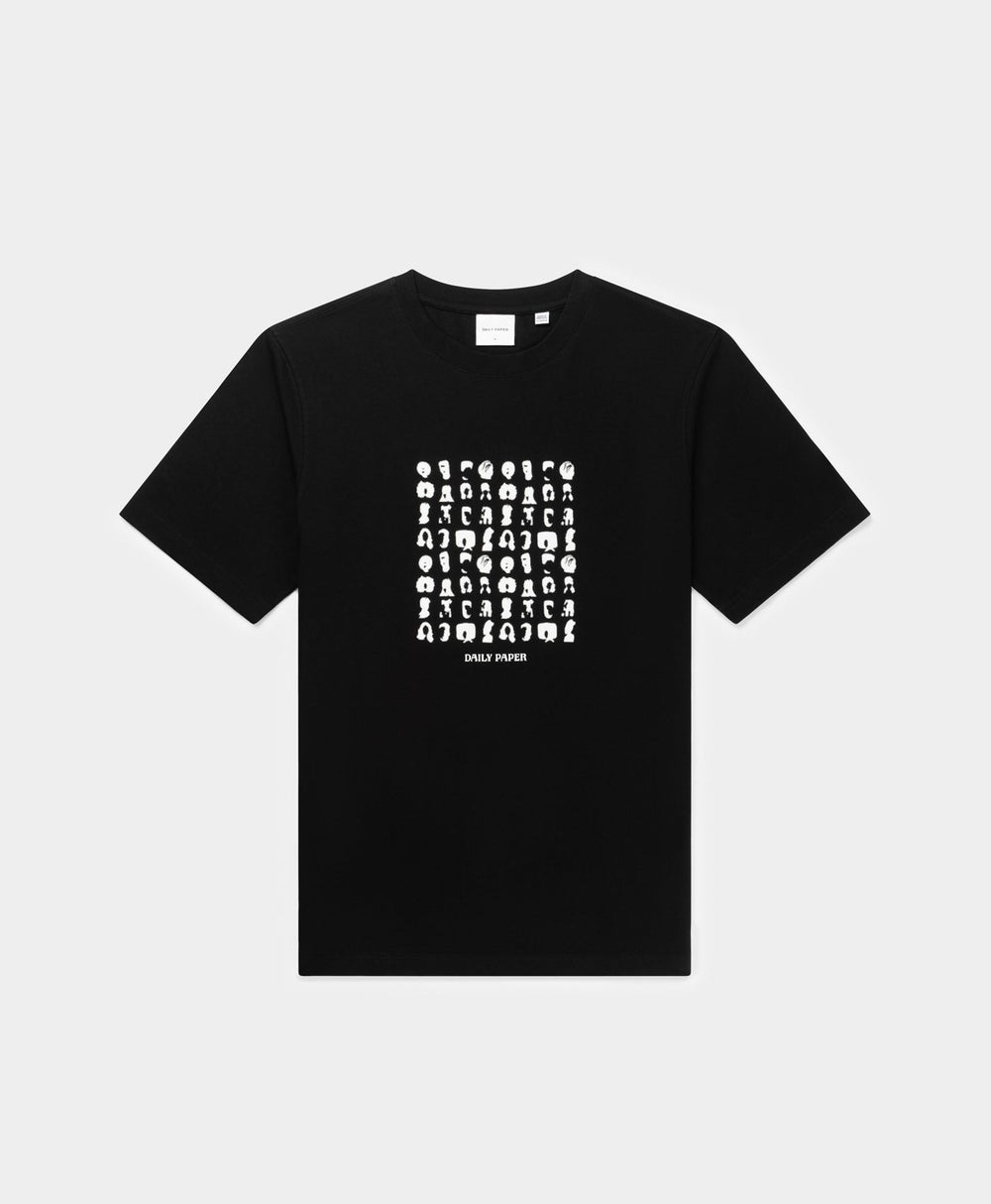 DP - Black Hair Grid T-Shirt - Packshot - Front