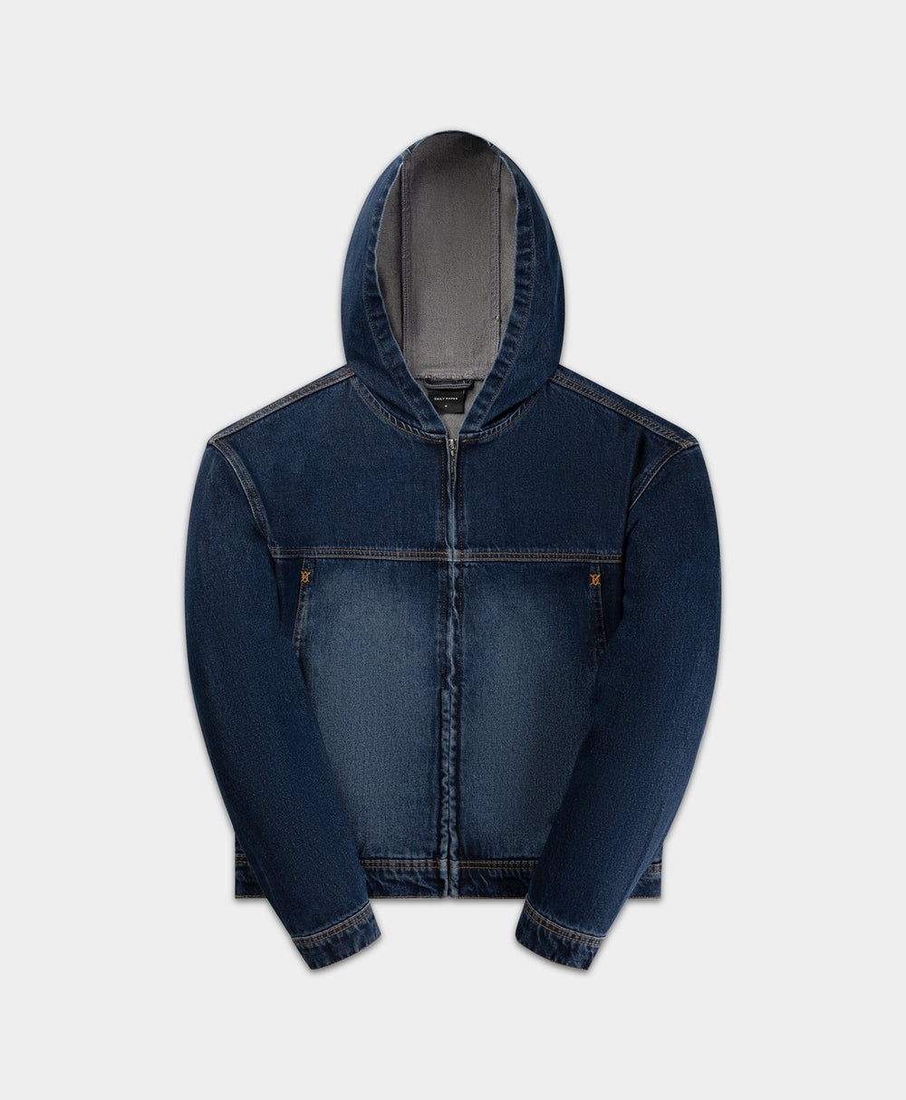 DP - Blue Indigo Washed Denim Jacket - Packshot - Front