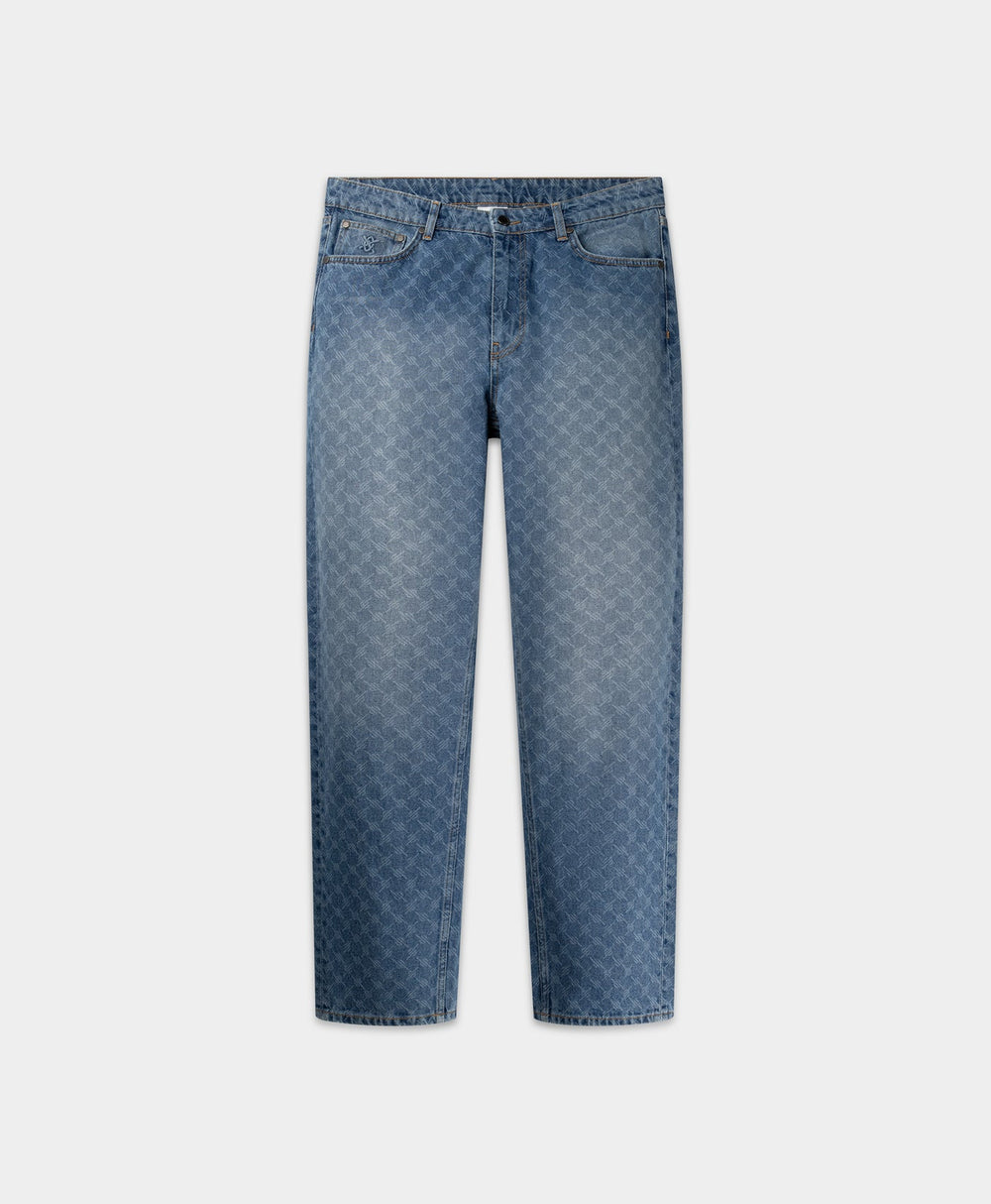 DP - Blue Kibo Monogram Jeans - Packshot - front