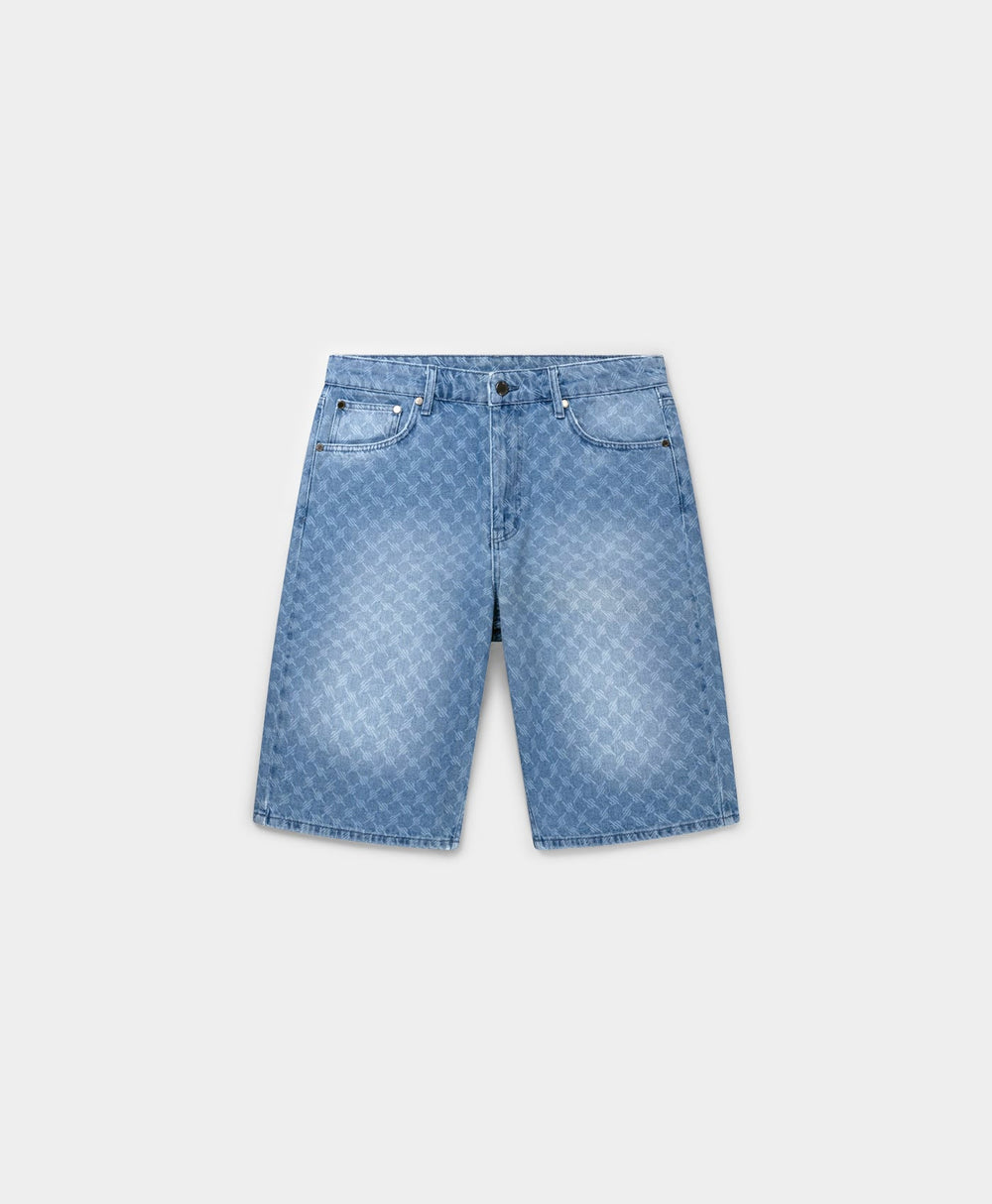 DP - Blue Monogram Denim Shorts - Packshot - front