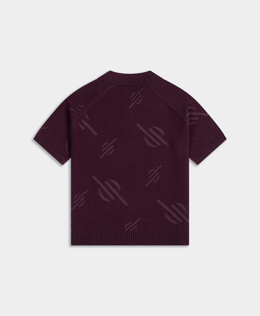 DP - Potent Purple Monogram Polo Knit - Packshot - rear