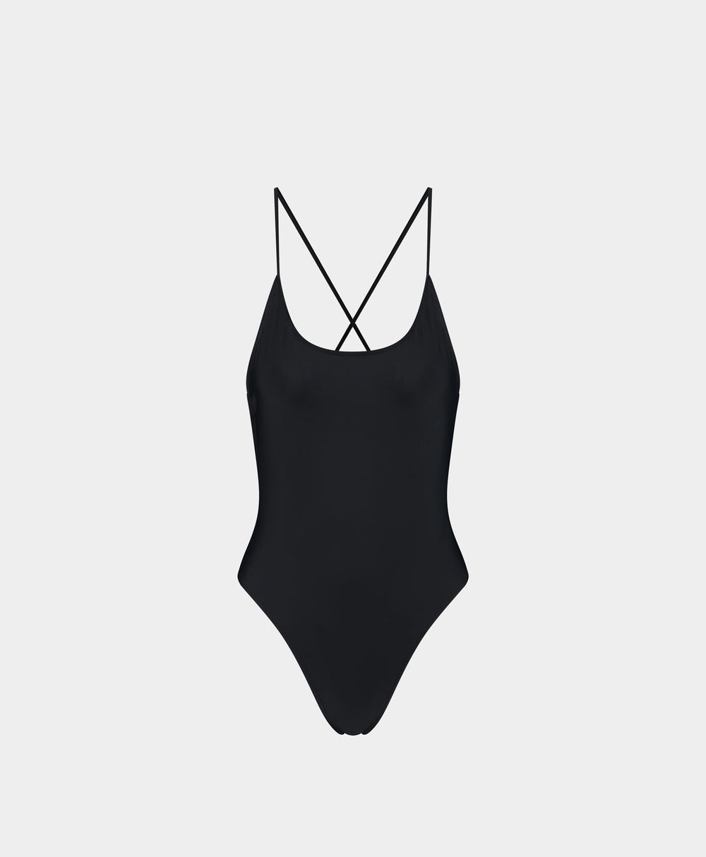 DP - Black Reya Swimsuit - Packshot - Front