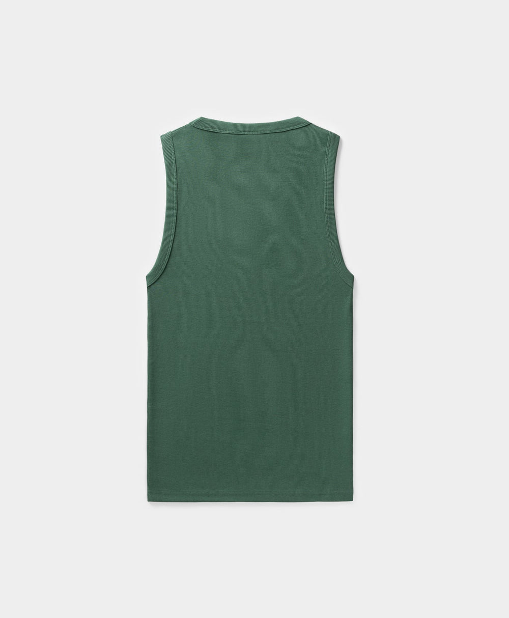DP - Bistro Green Rib Tank Top - Packshot - Rear