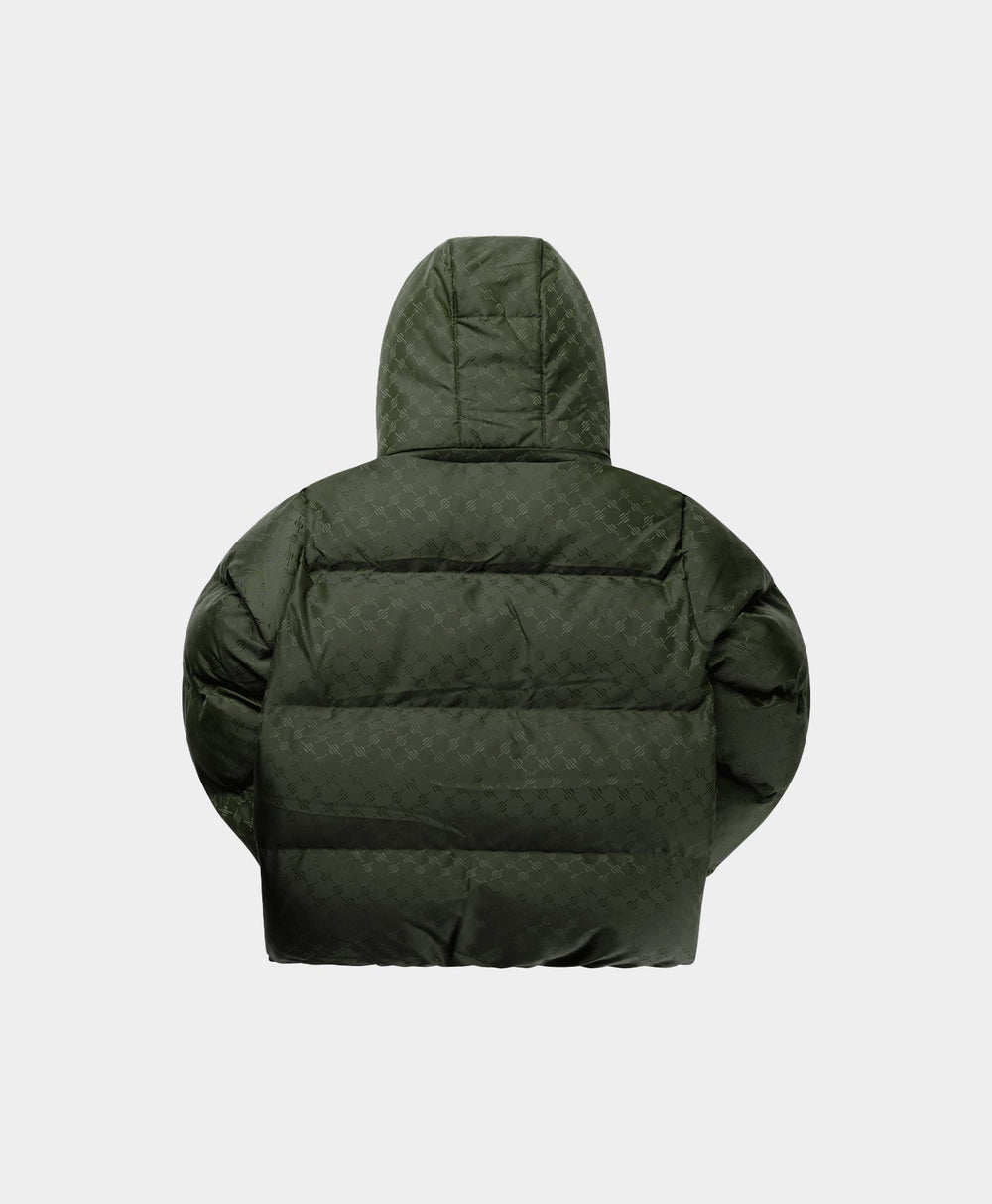 DP - Rosin Green Monogram Short Puffer Jacket - Packshot - Front