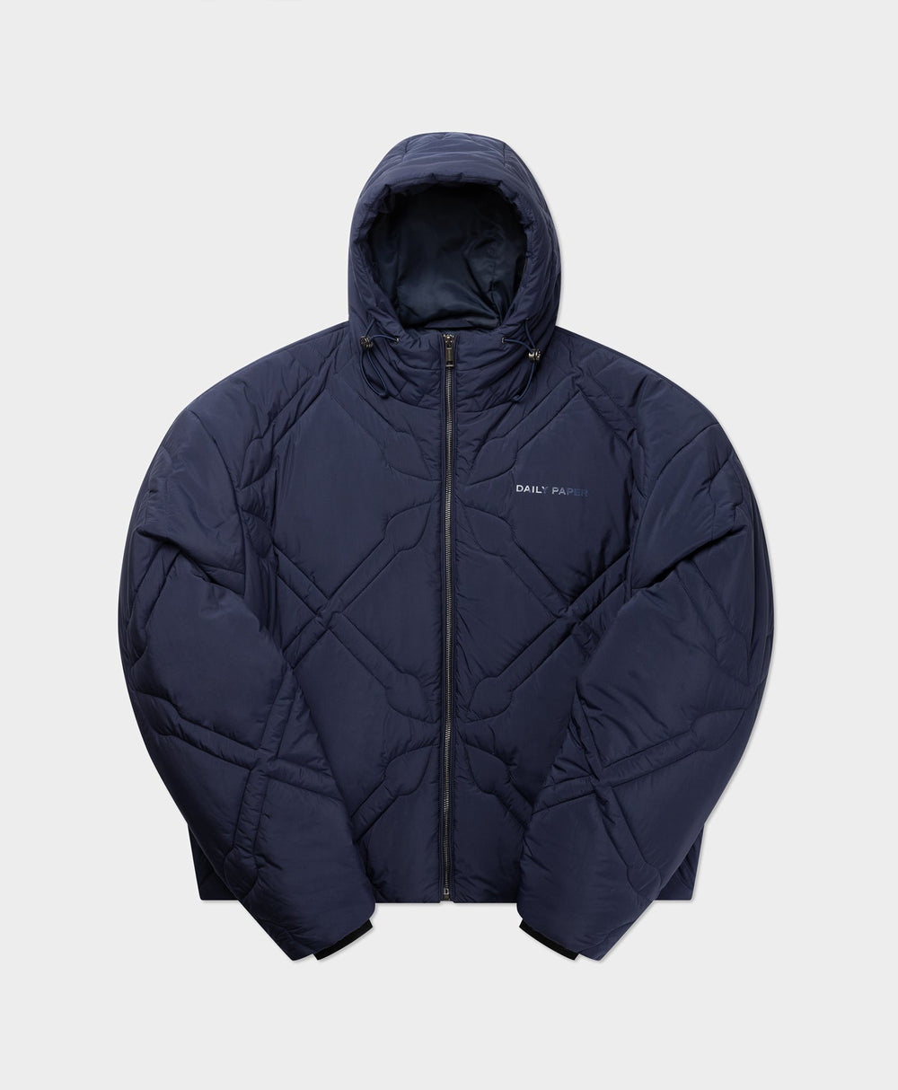 DP - Maritime Blue Spear Puffer Jacket - Packshot - front