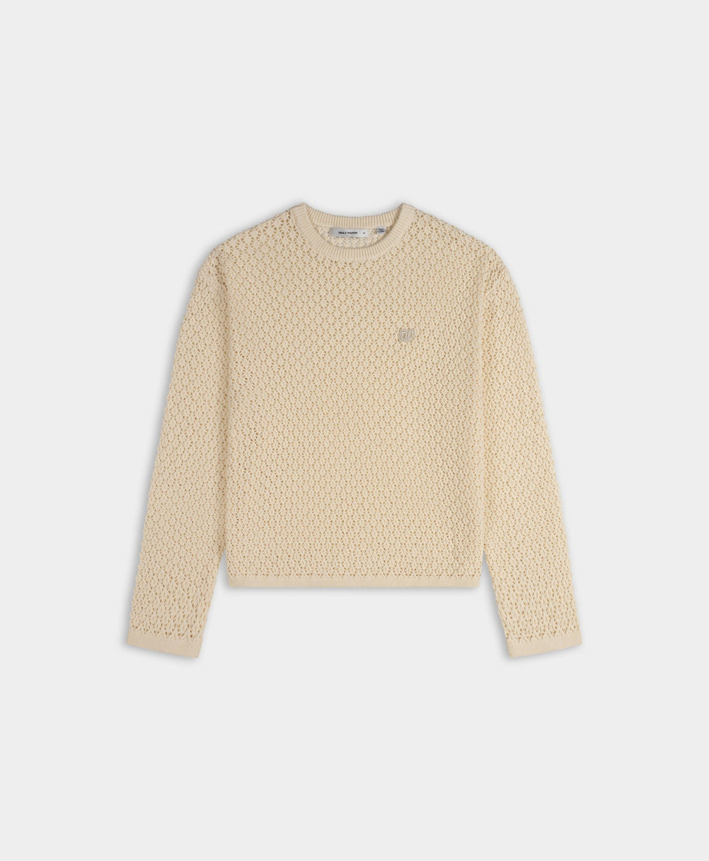 DP - Off White Closed Shield Knit Sweater - Packshot - Front