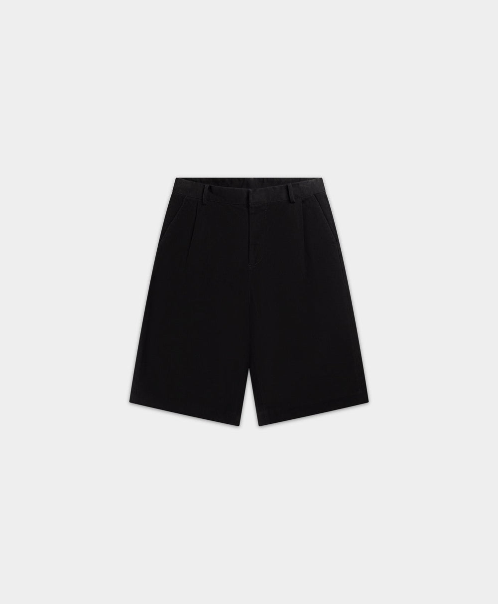 DP - Black Twill Shorts - Packshot - Front