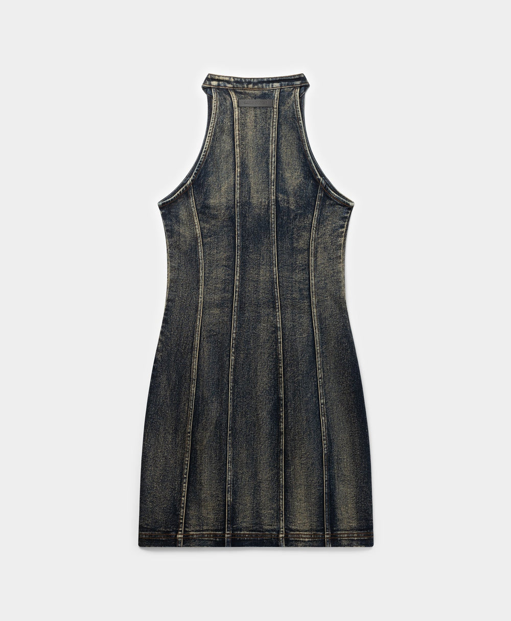 DP - Brown Wash Vintage Wash Dress - Packshot - Rear