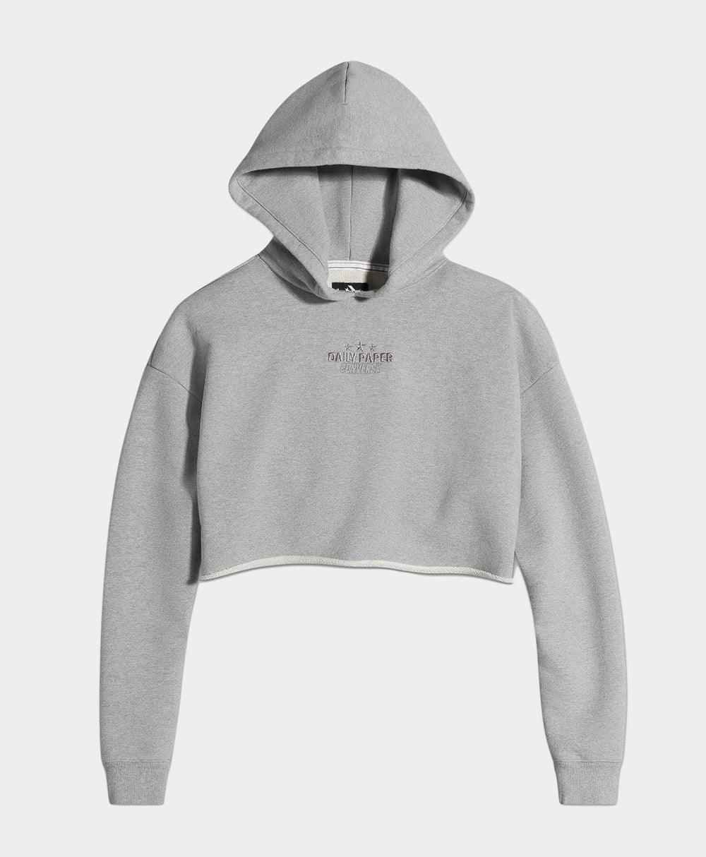 DP - Daily Paper X Converse Vintage Grey Cropped Hoodie - Packshot - front 