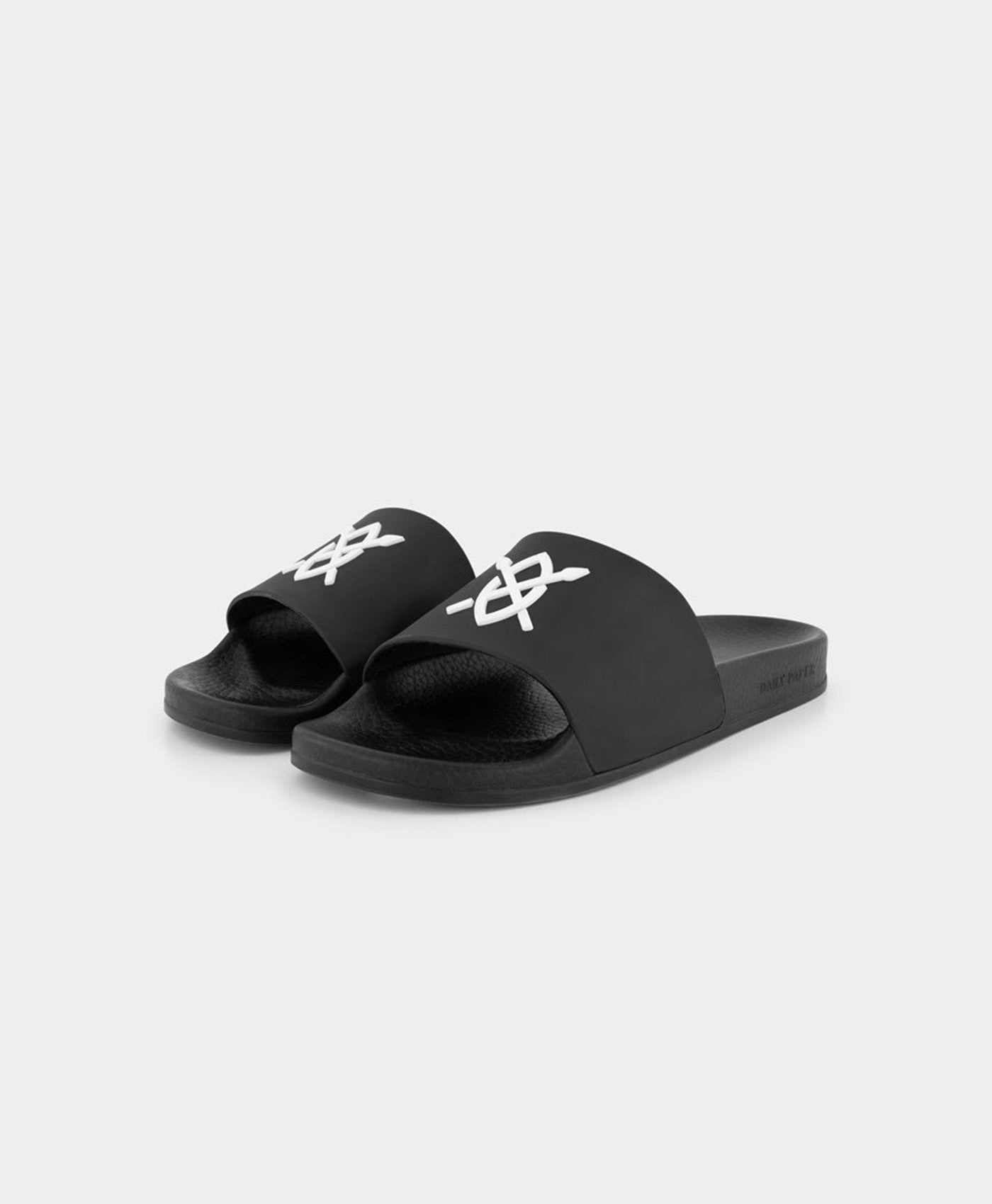 DP - Black Reslider Sandals - Packshot - Front