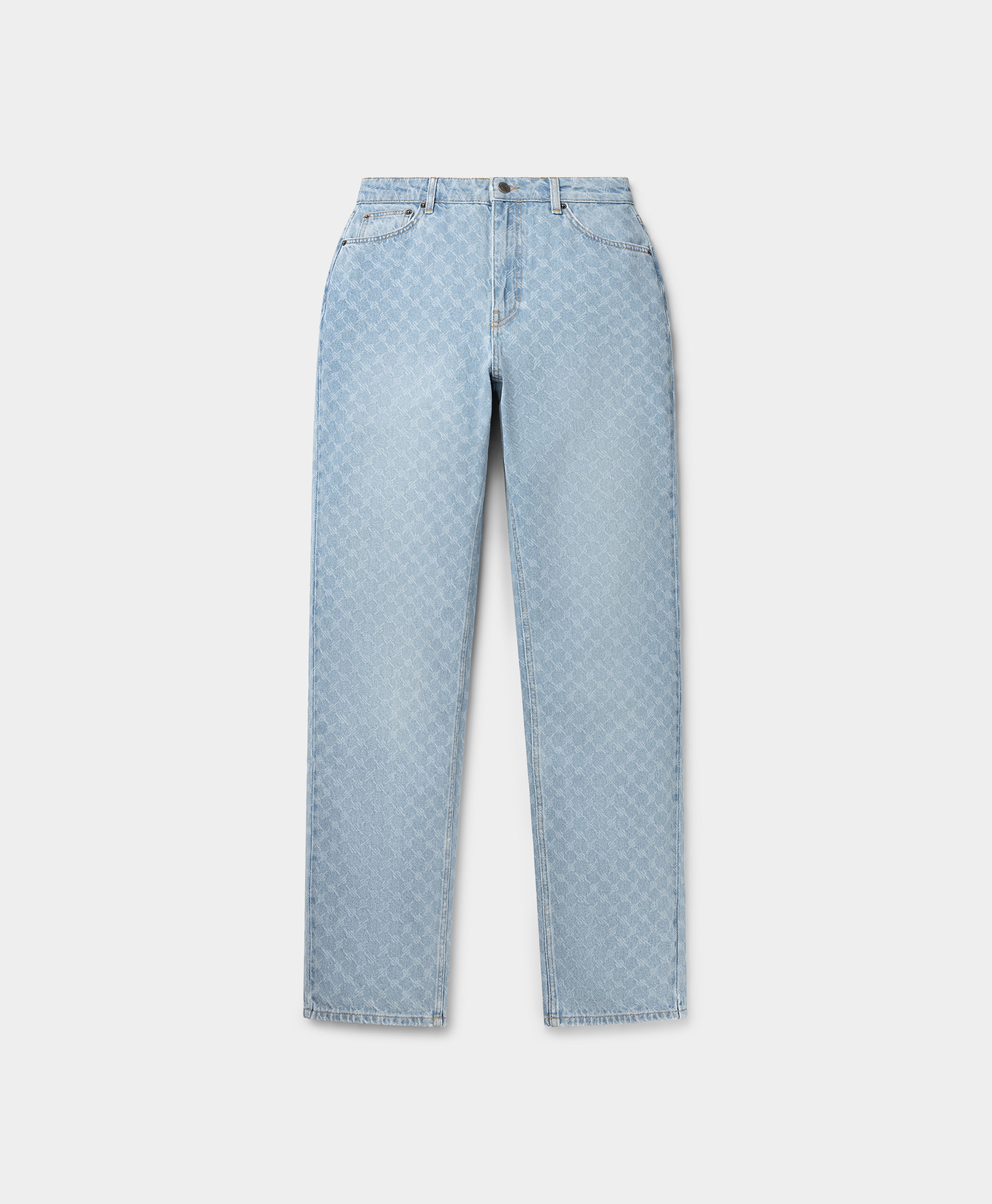 DP - Mid Blue Avery Monogram Jeans - Packshot - Front