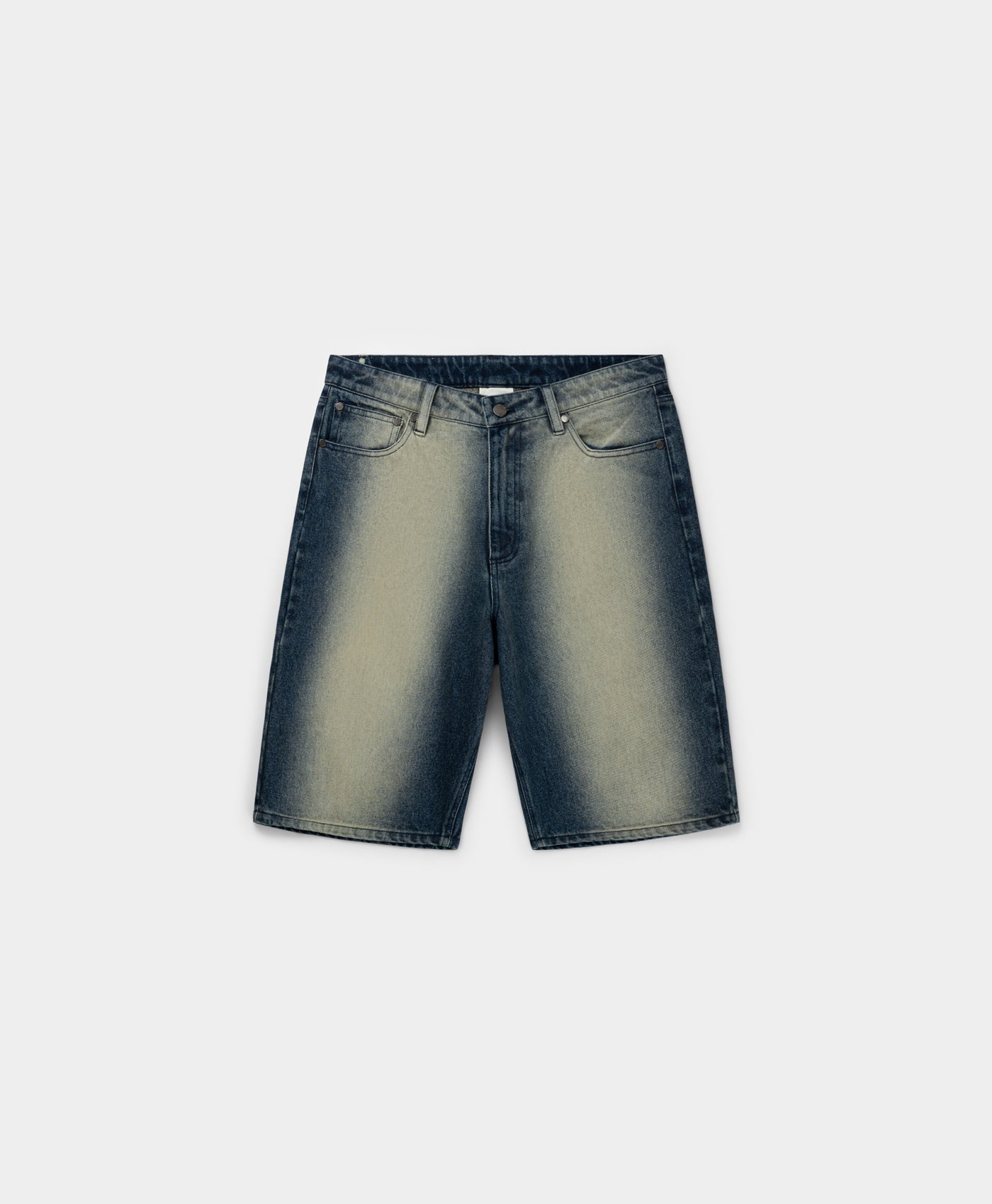 DP - Bleached Denim Blue Shorts - Packshot - Front