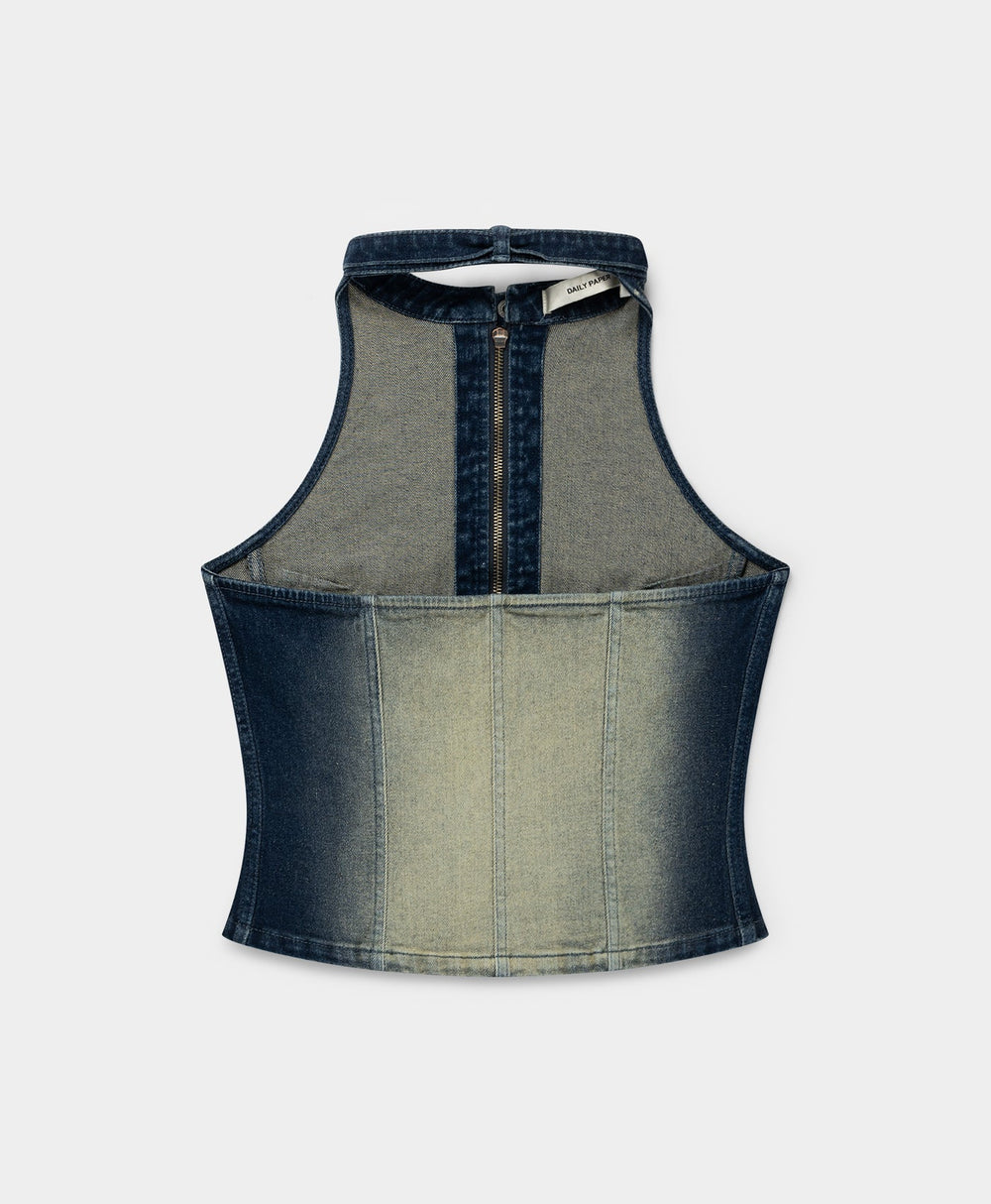 DP - Bleached Denim Blue Top - Packshot - Rear