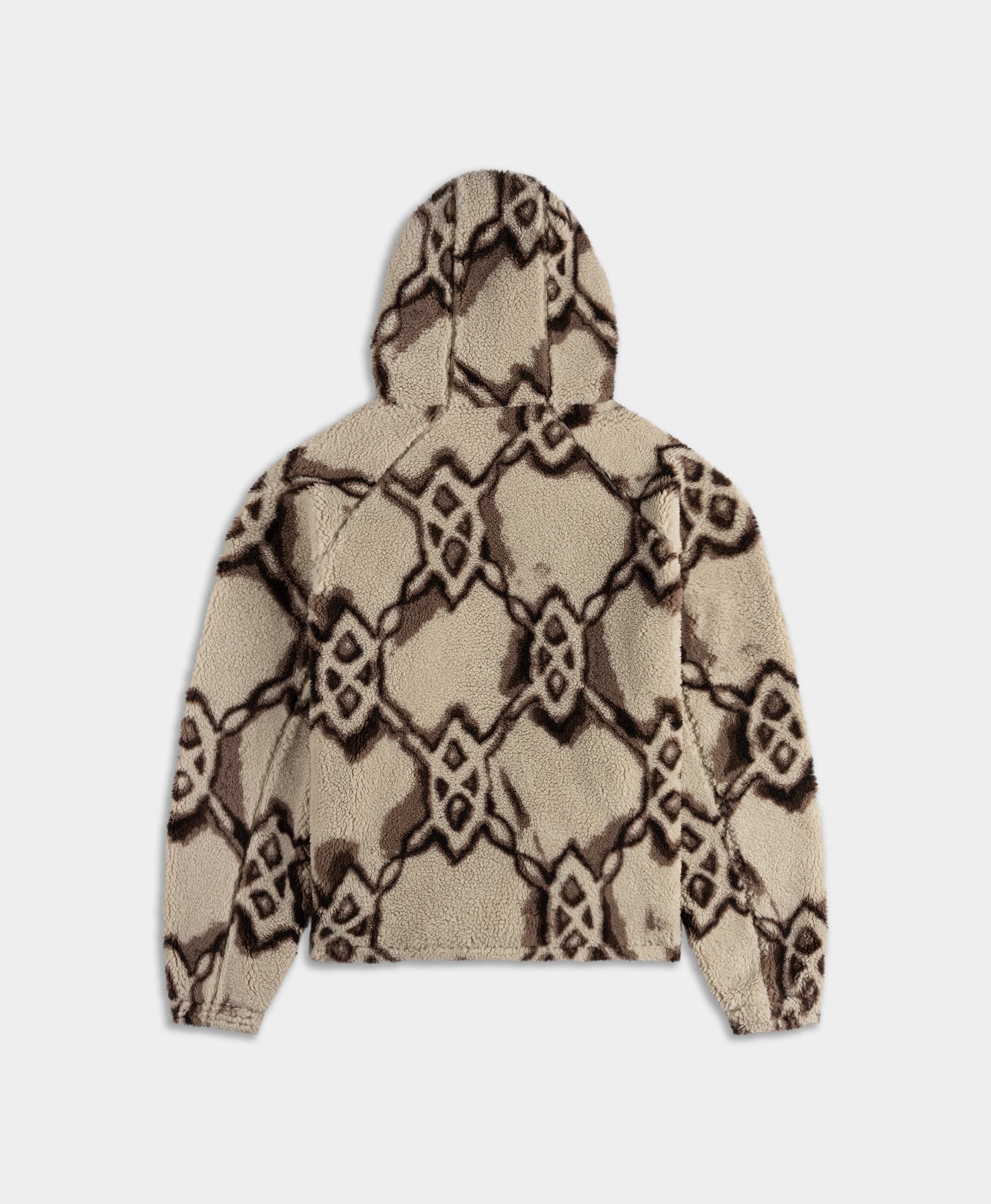 DP - Off White Burned Shield Sherpa Hoodie - Packshot - rear