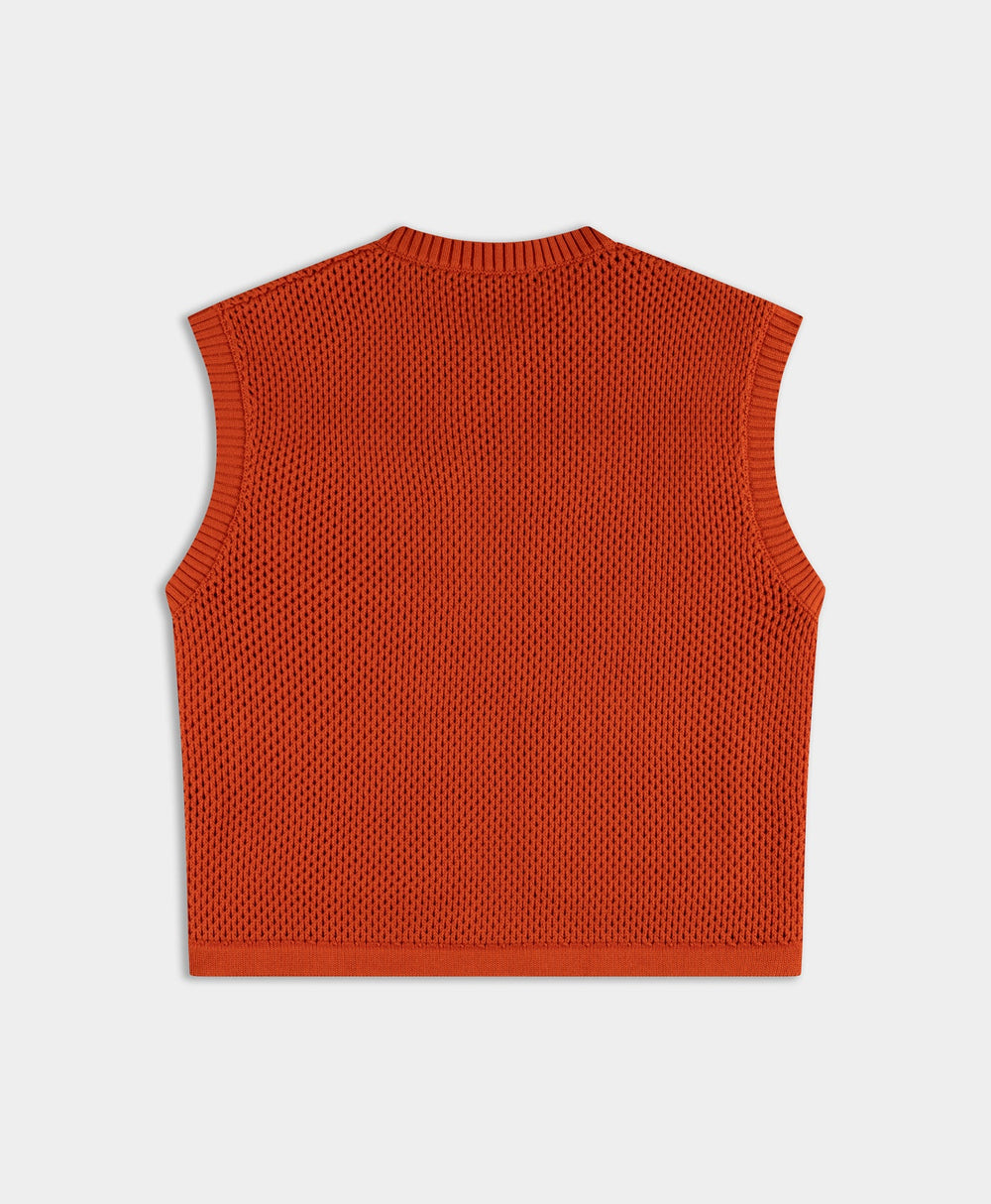 DP - Red Clay Crochet Vest - Packshot - rear