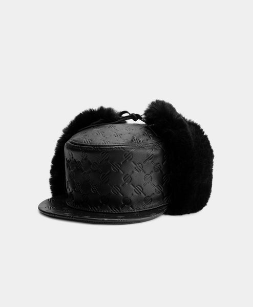 Chapka_Hat_Black_Leather_Front