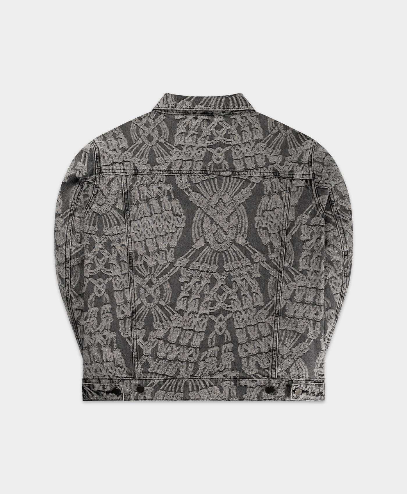DP - Grey Denim Macrame Jacket - Packshot - Rear