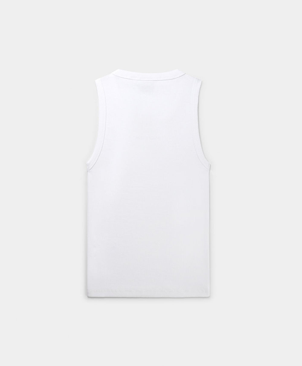 DP - White Dias Rib Tank Top - Packshot - rear