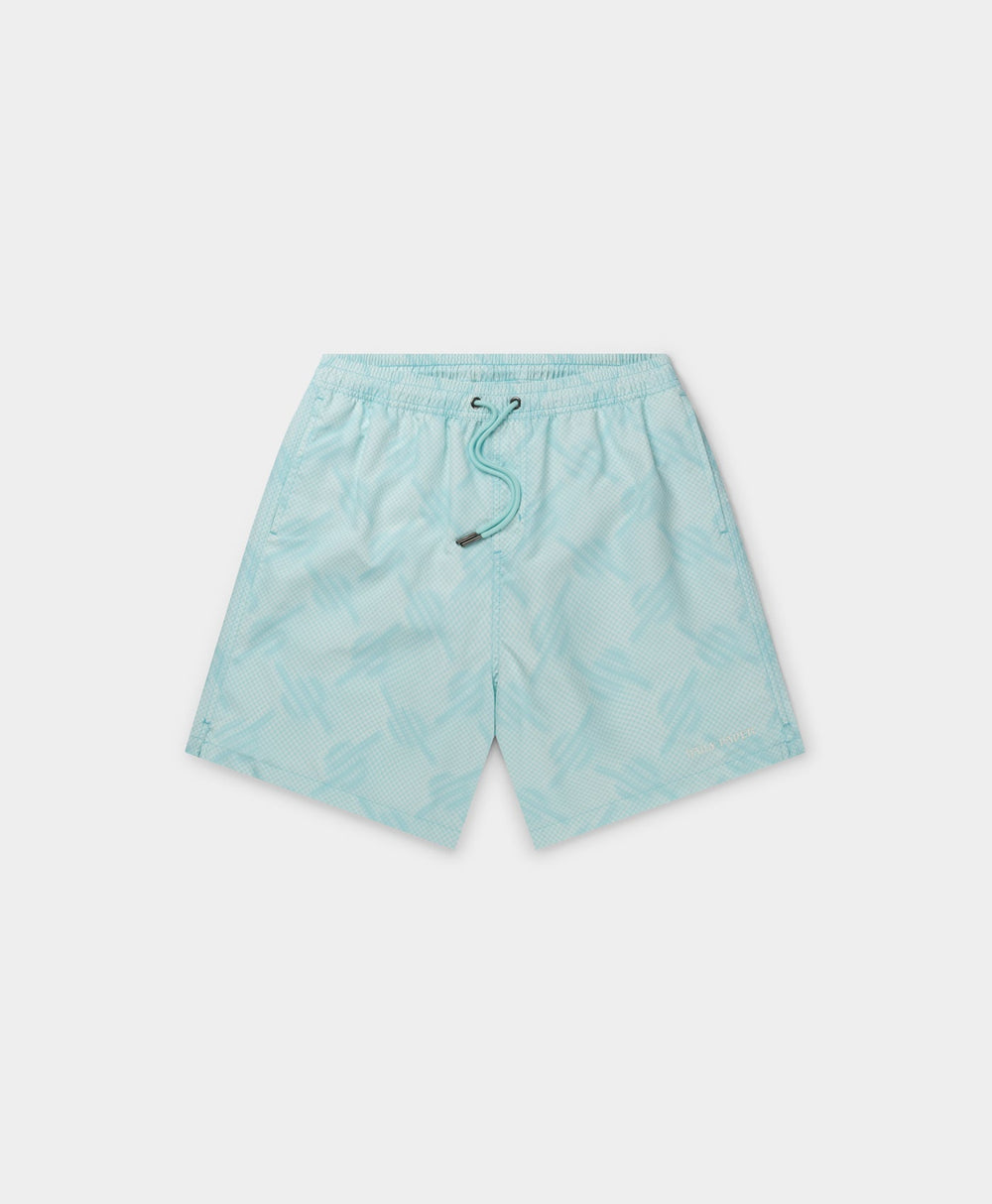 DP - Salt Water Blue Dotted Monogram Swimshorts - Packshot - Front