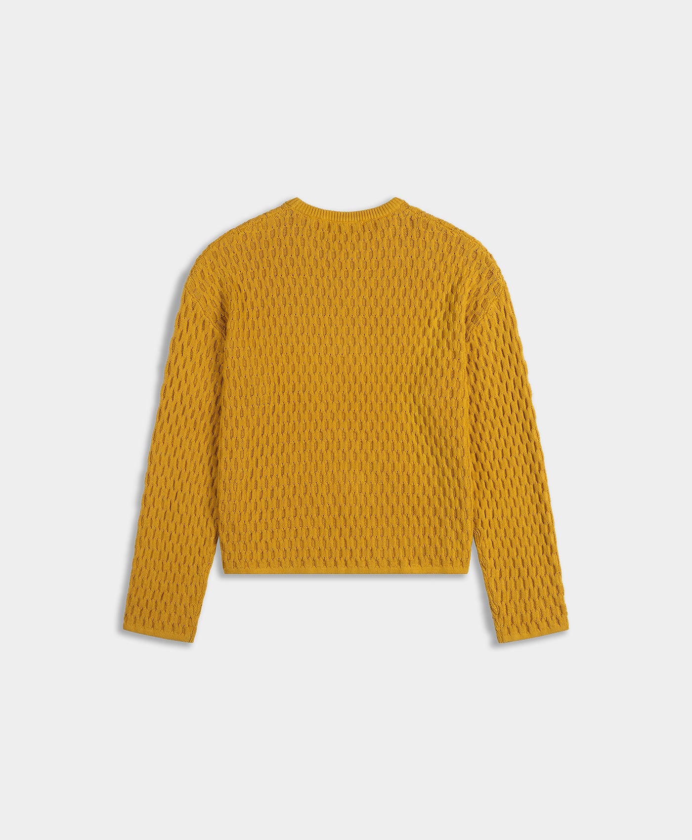 DP - Misted Yellow Dp Badge Flat Knit Sweater - Packshot - rear