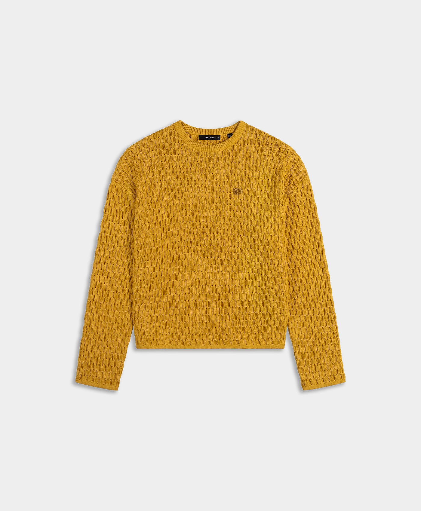 DP - Misted Yellow Dp Badge Flat Knit Sweater - Packshot - front