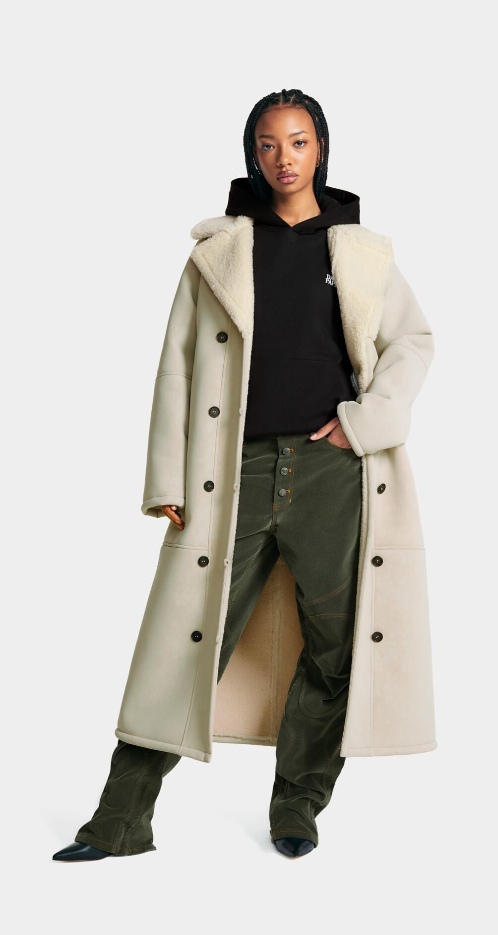 DP - Pelican Beige Chiara Coat - Modelshot - Women