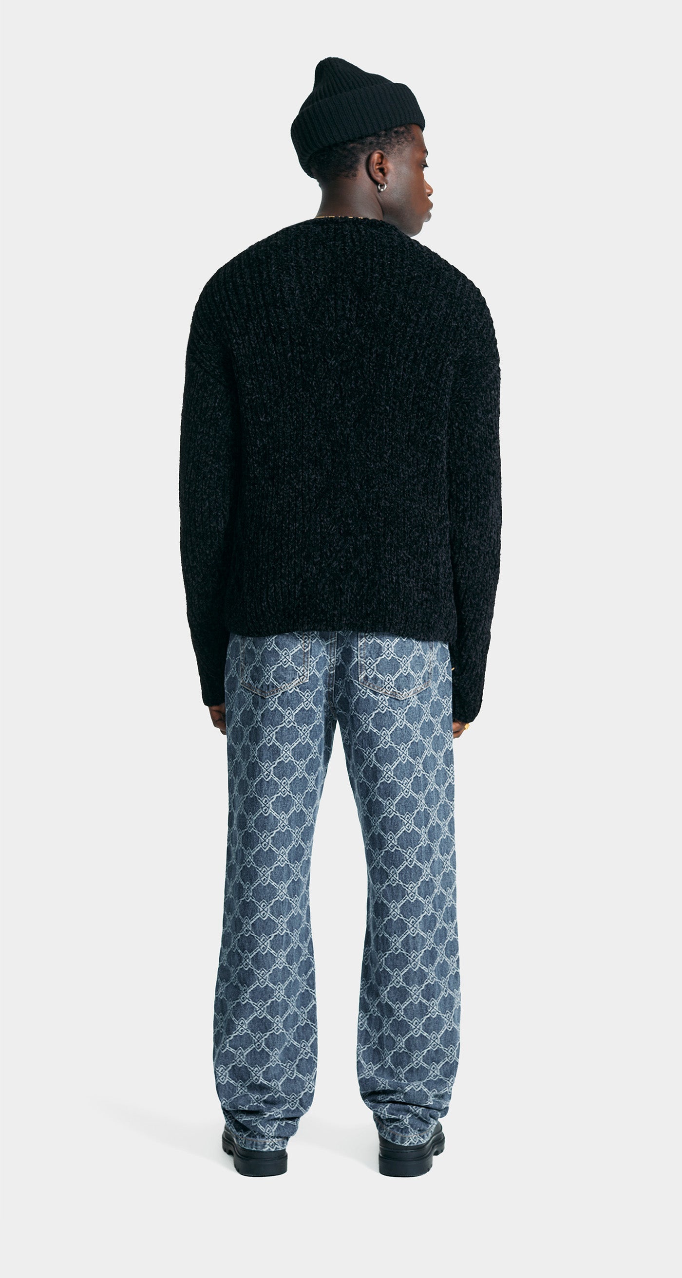 DP - Black Dayo Knit Sweater - Modelshot - Men