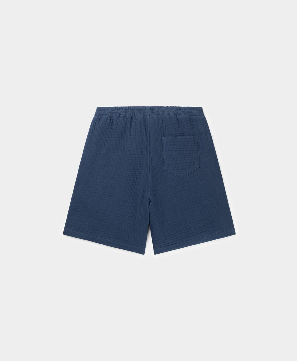 DP - Pageant Blue Enzi Seersucker Short - Packshot - Rear