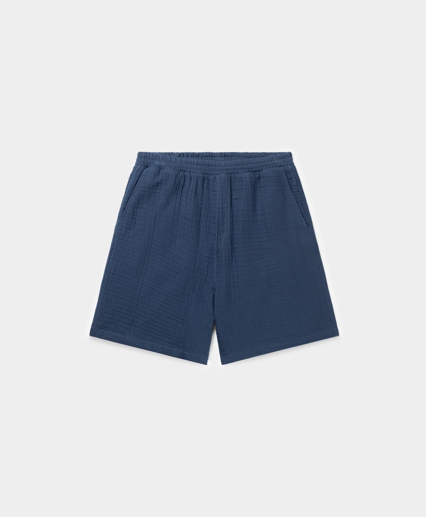 DP - Pageant Blue Enzi Seersucker Short - Packshot - Front