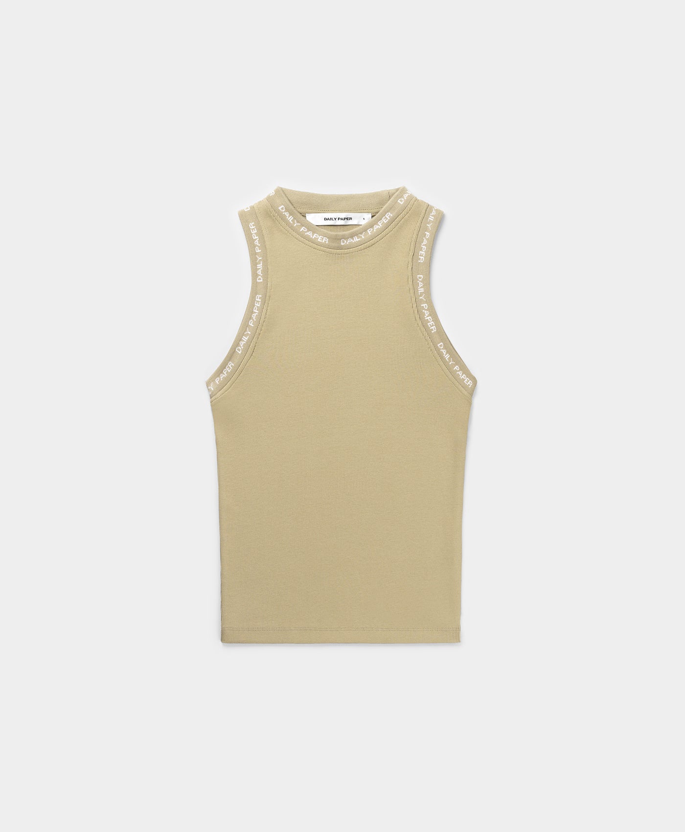 DP - Twill Beige Erib Tank Top - Packshot - Front