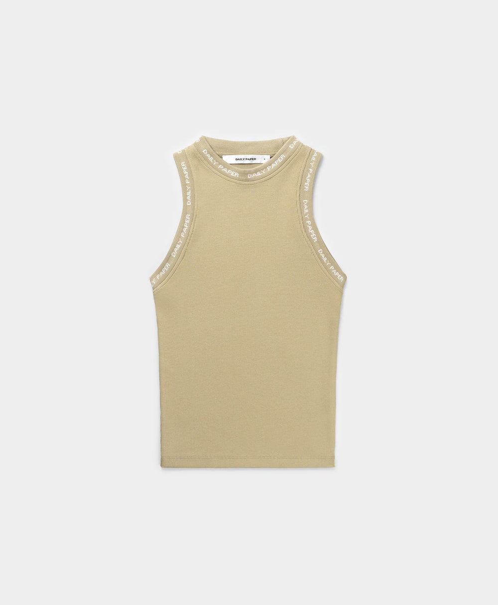 DP - Twill Beige Erib Tank Top - Packshot - Front