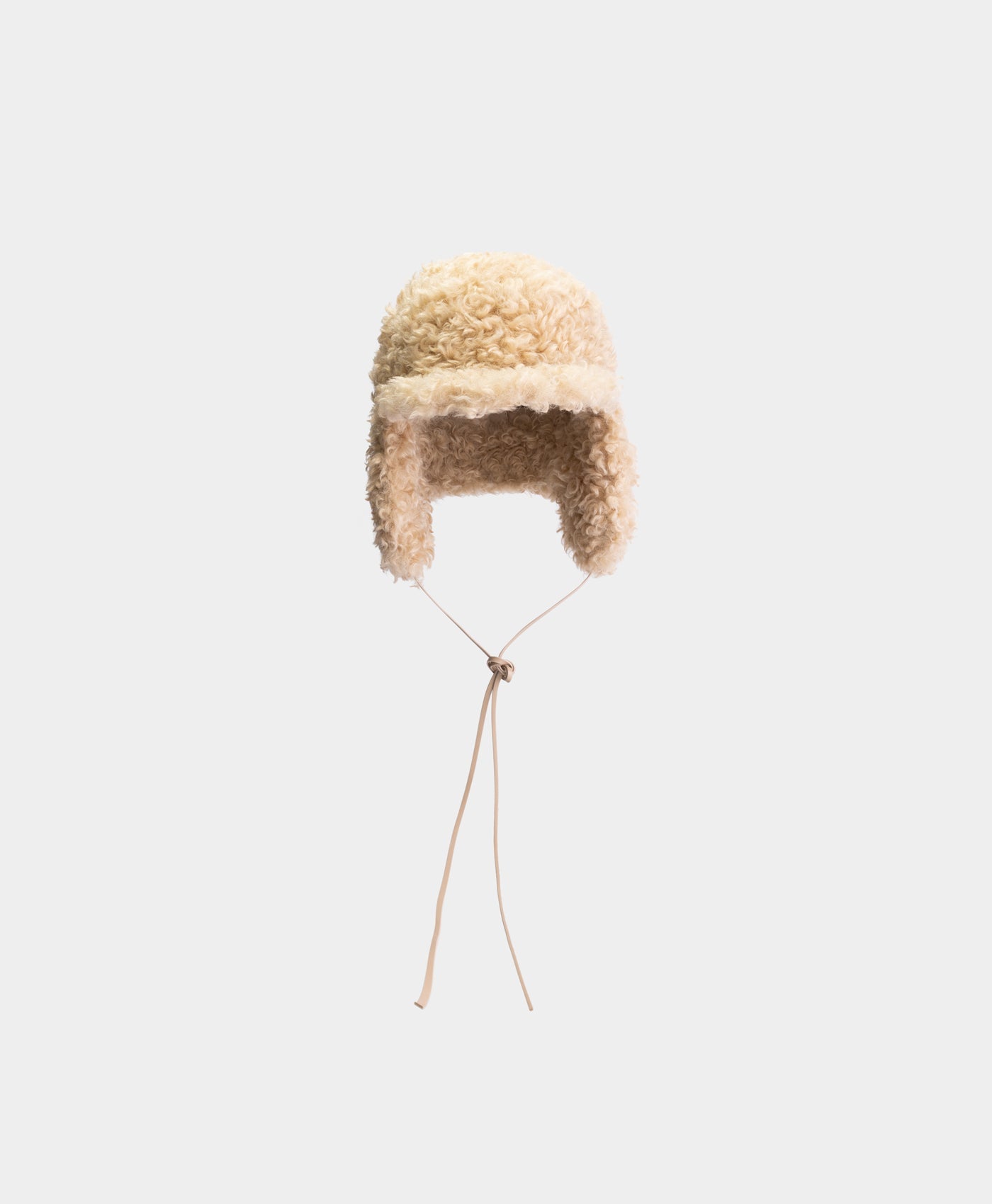 DP - Travertine Beige Faux Fur Chapka - Packshot - front 