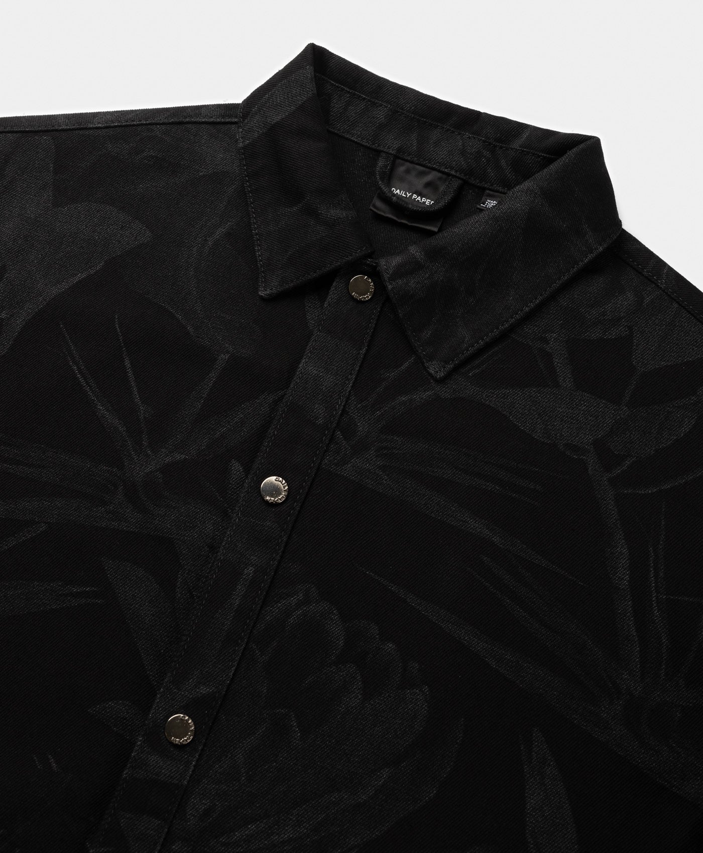 DP - Black Floral Laser Denim Shirt - Packshot - Detail