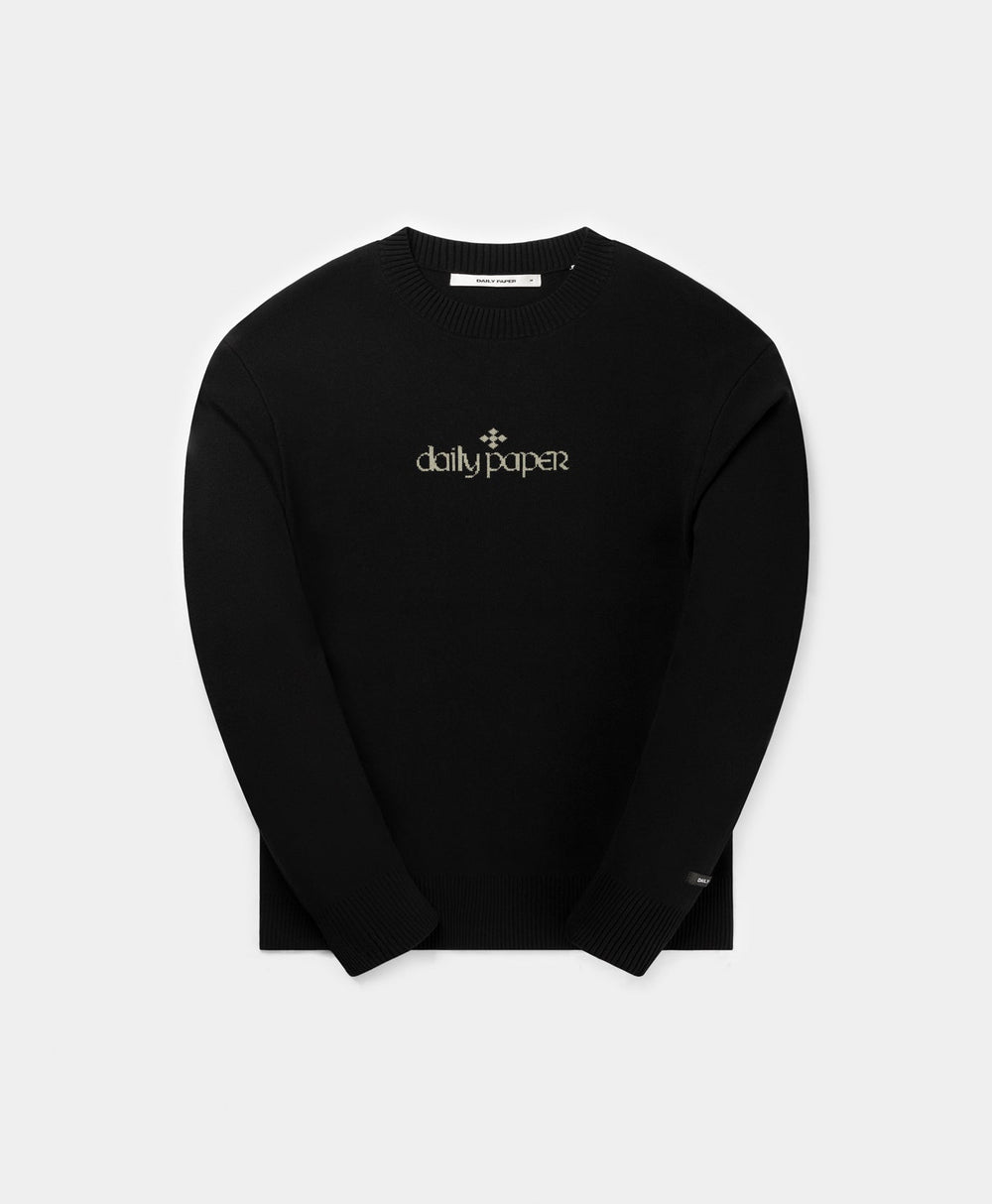 DP - Black Forum Knit Sweater - Packshot - Front