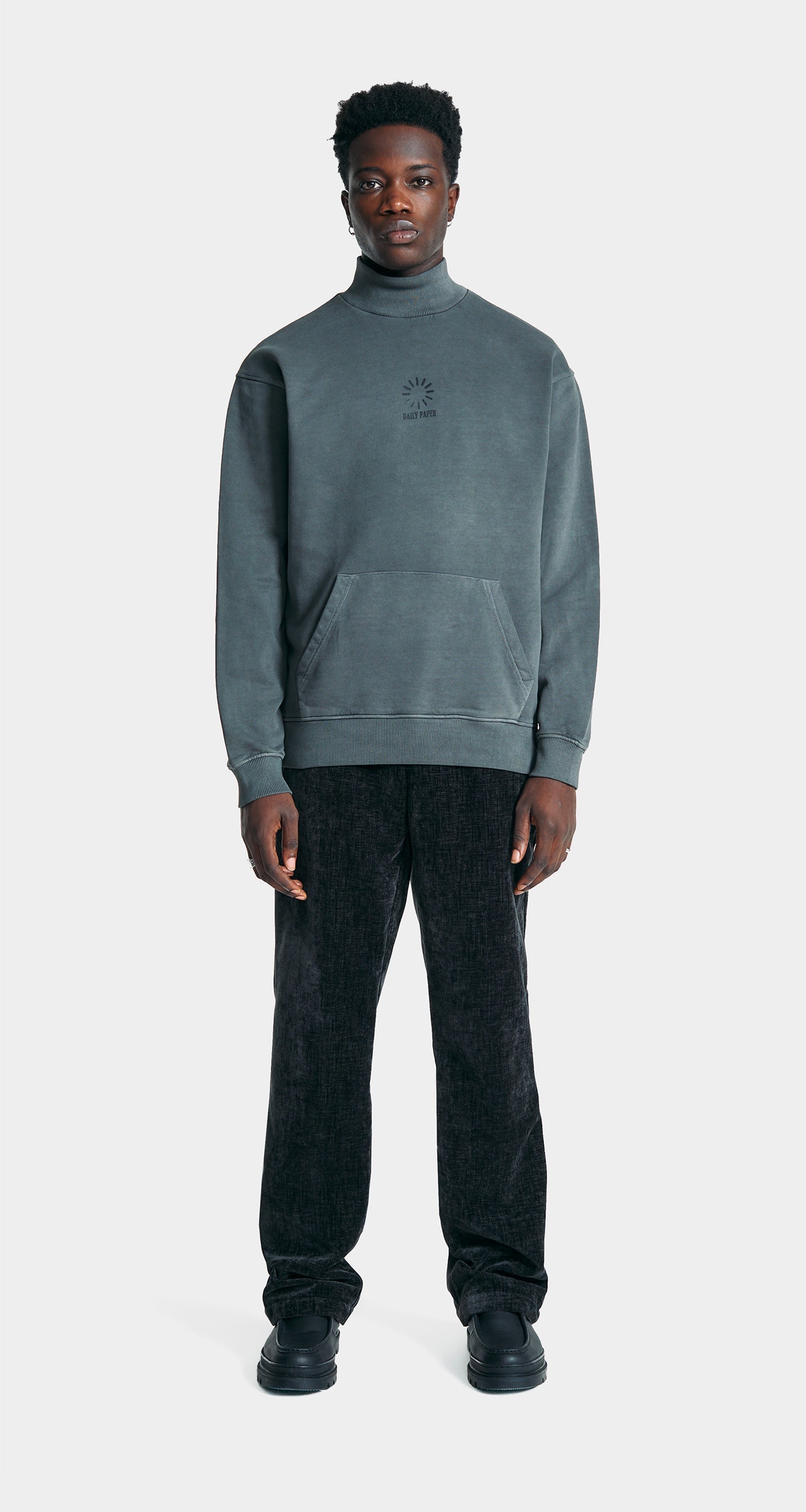 DP - Obsidian Black Buffering Oversized Sweater - Modelshot - Men