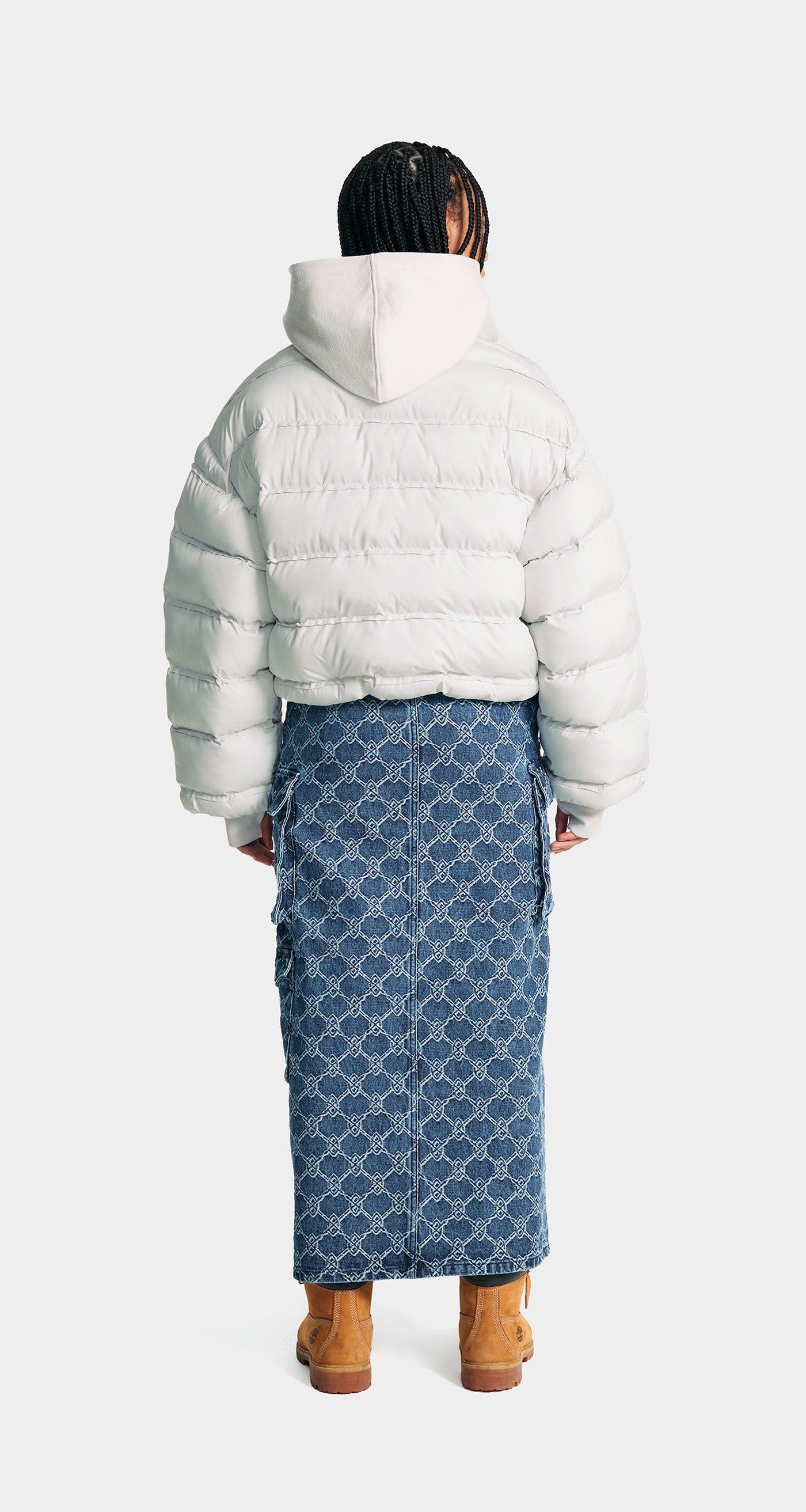 DP - Nimbus Grey Sela Puffer Jacket - Modelshot - Women