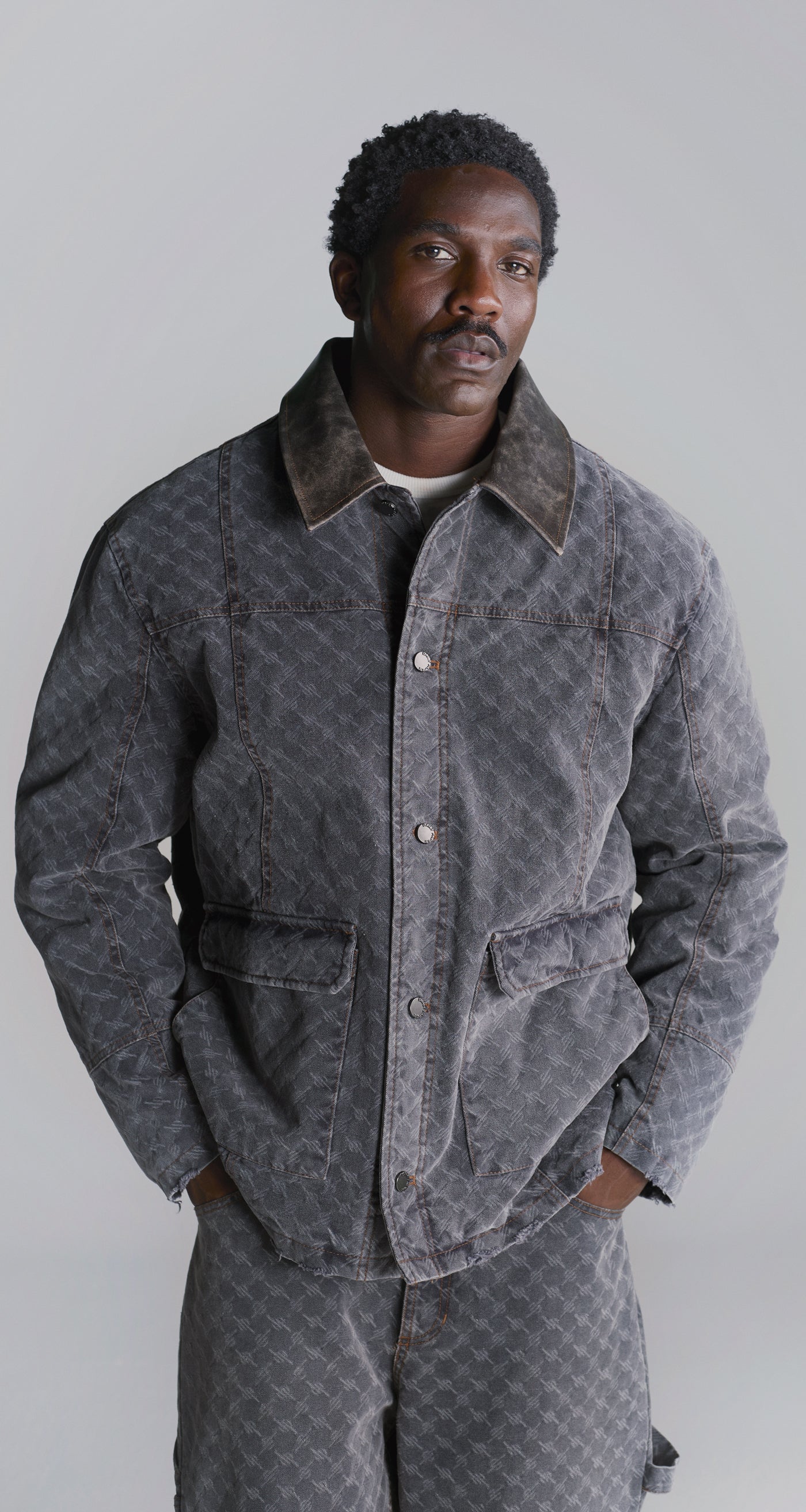 Grey Monogram Workwear Jacket
